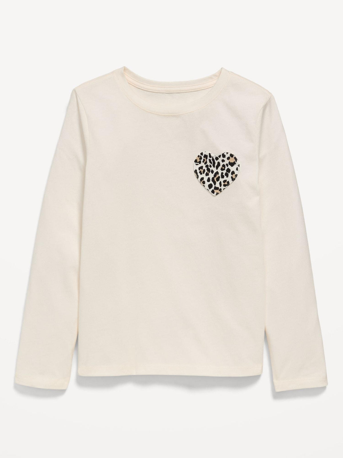 Softest Long-Sleeve Heart-Pocket T-Shirt for Girls