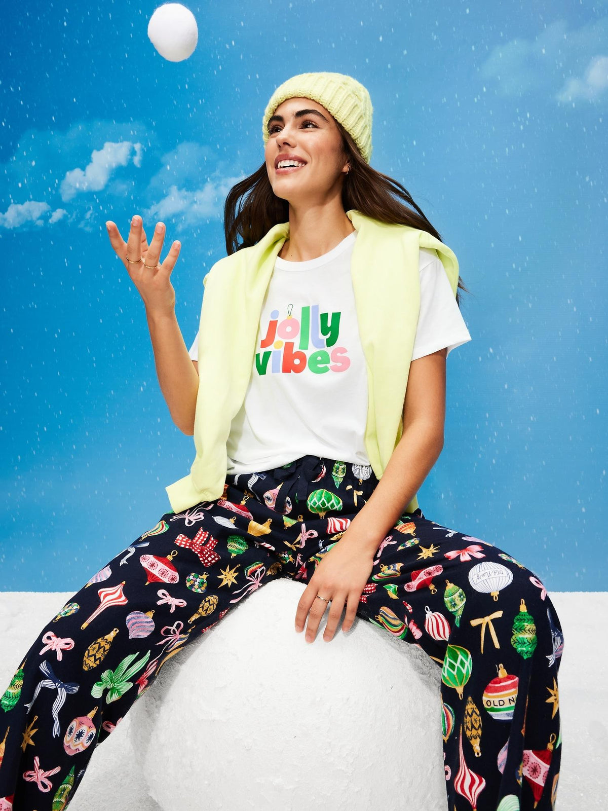 Holiday-Graphic Crew-Neck T-Shirt for Women