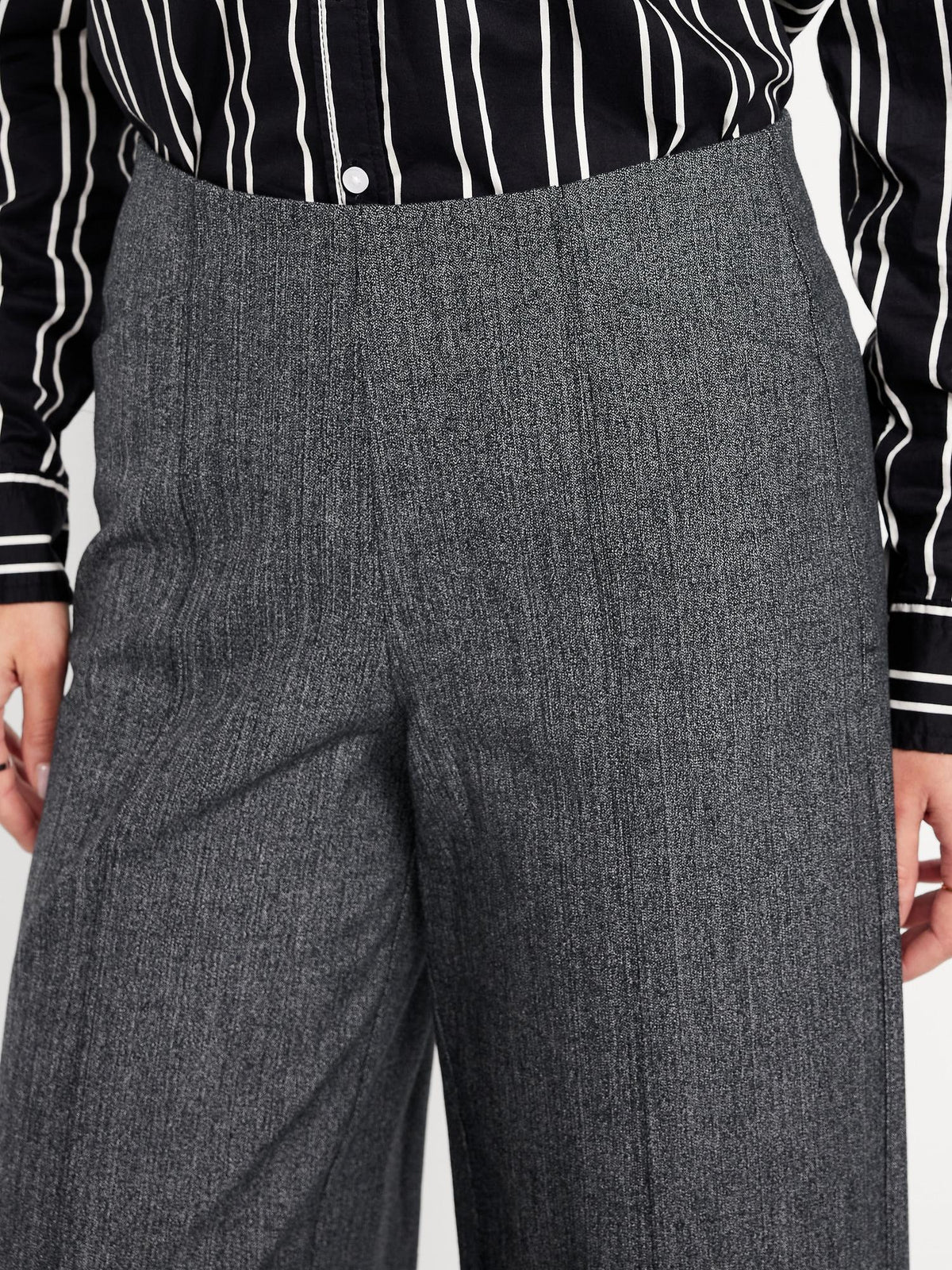 High-Waisted Pull-On Pixie Wide-Leg Pants