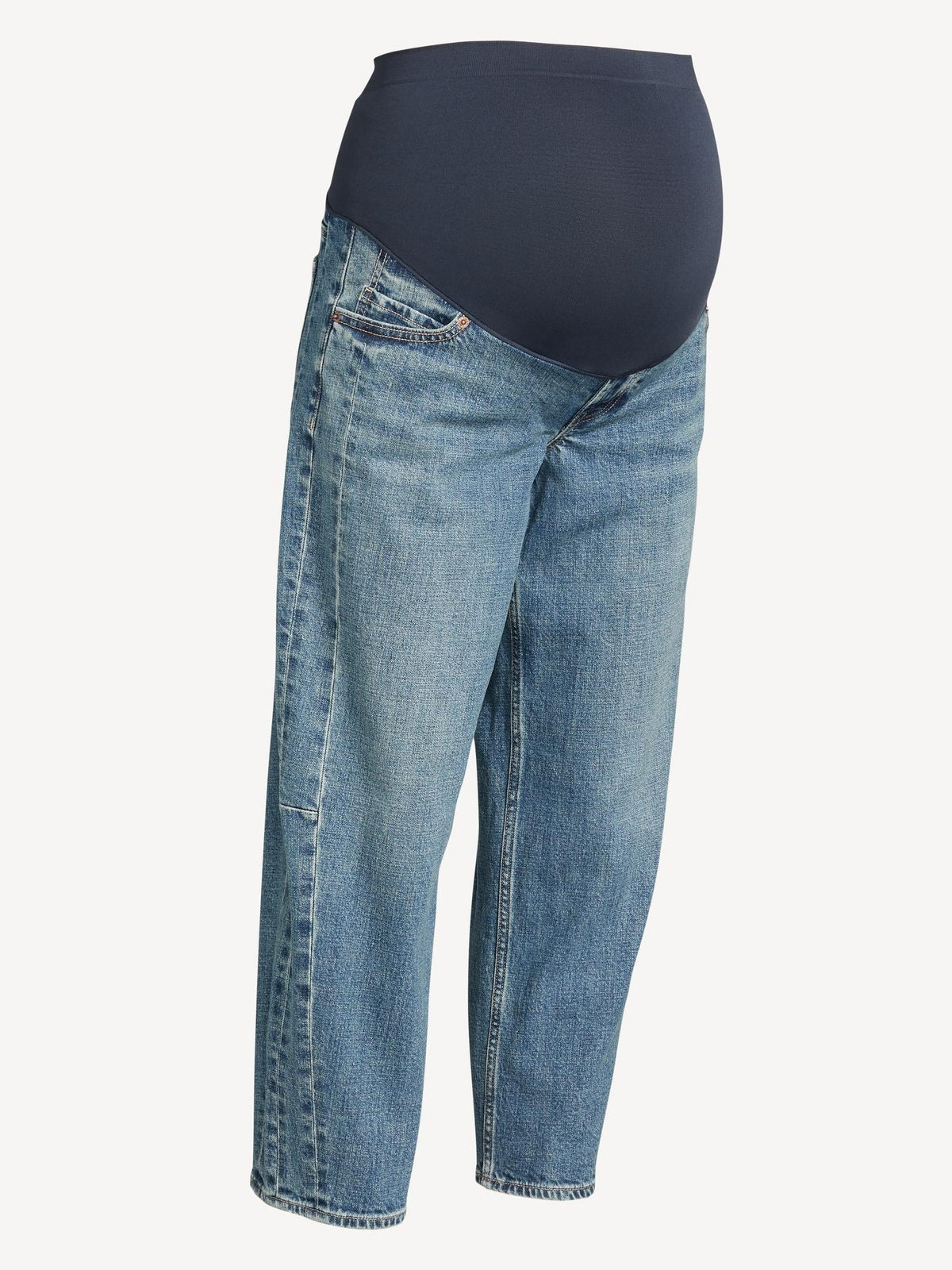 Maternity Full Panel Barrel Ankle Jeans