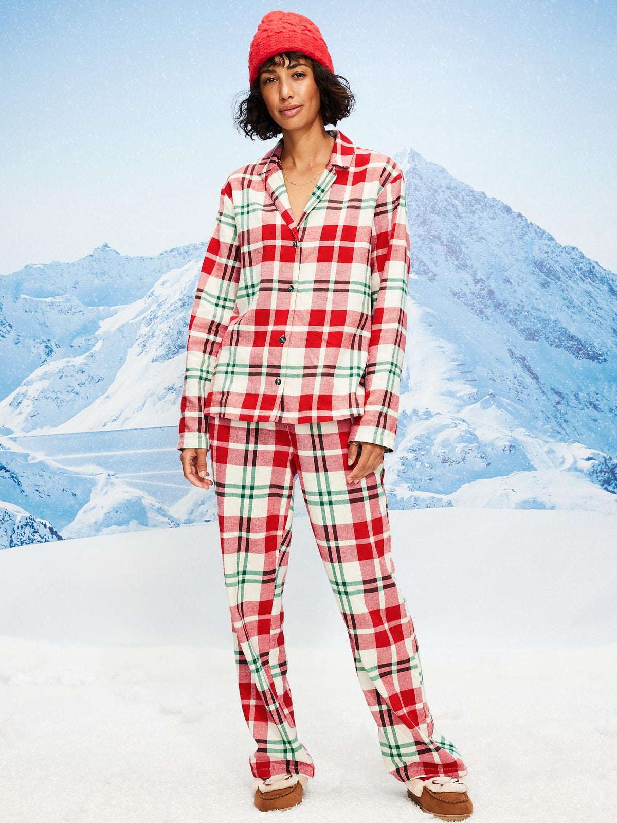 Plaid Flannel Pajama Pant Set