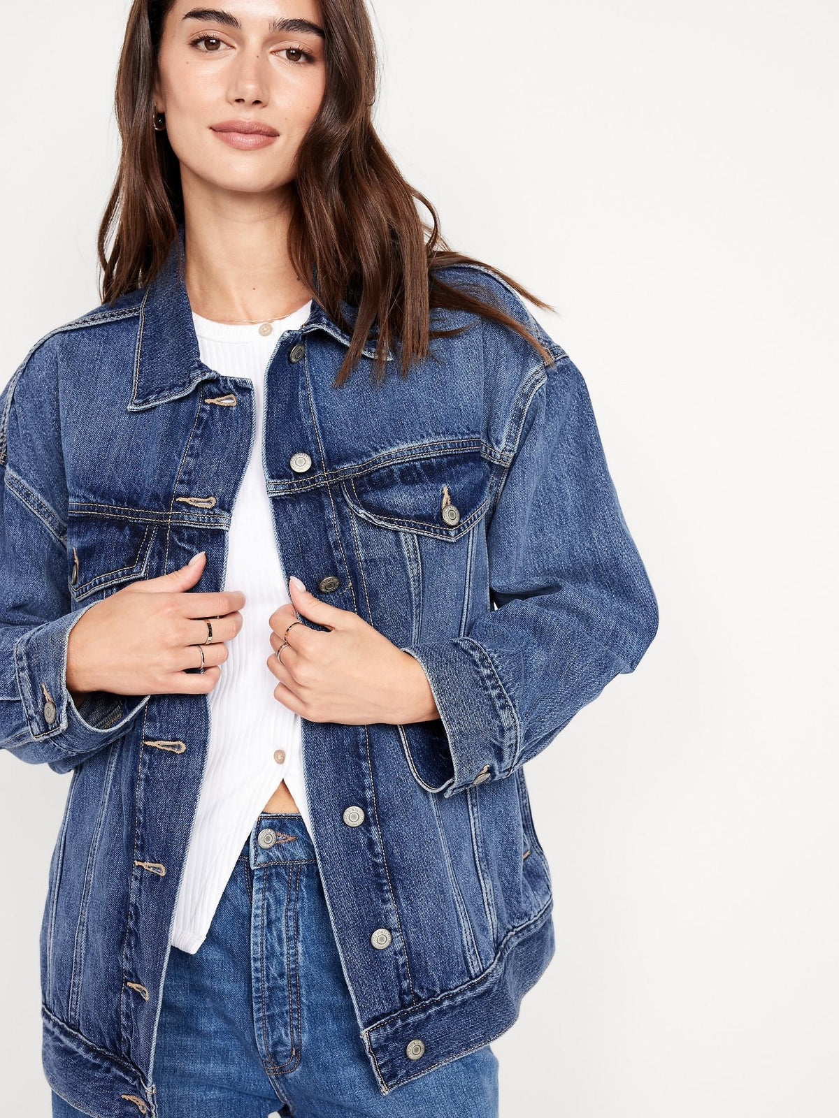 Oversized Jean Trucker Jacket
