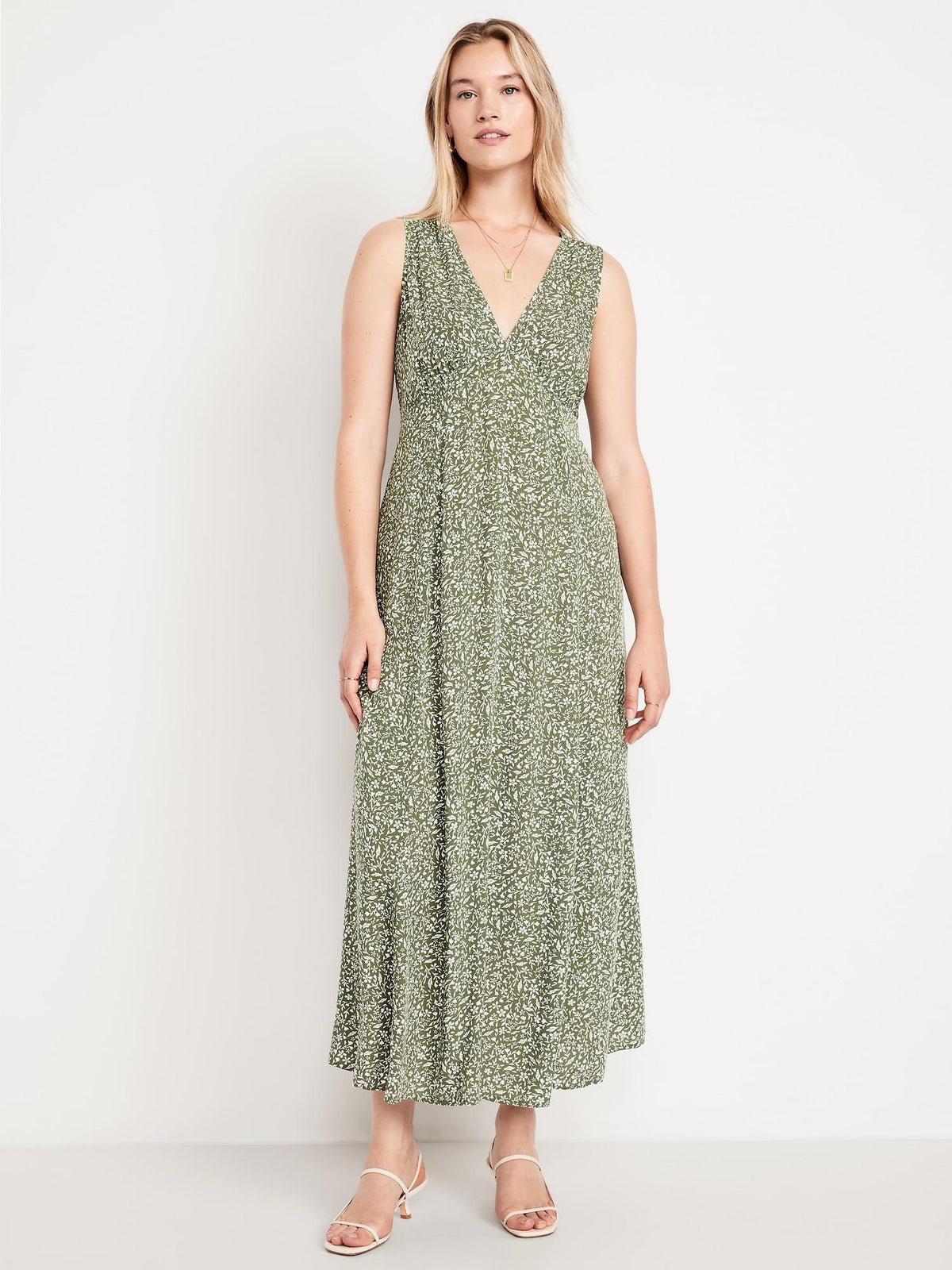 Fit & Flare Floral Maxi Dress