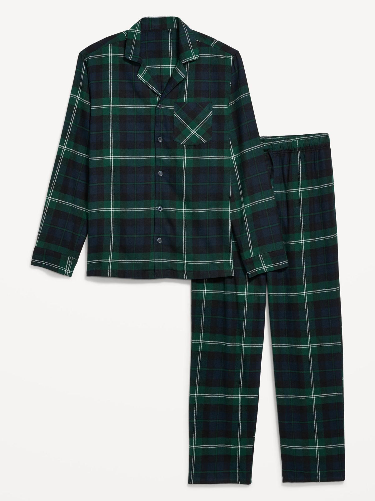Plaid Flannel Pajama Set for Men