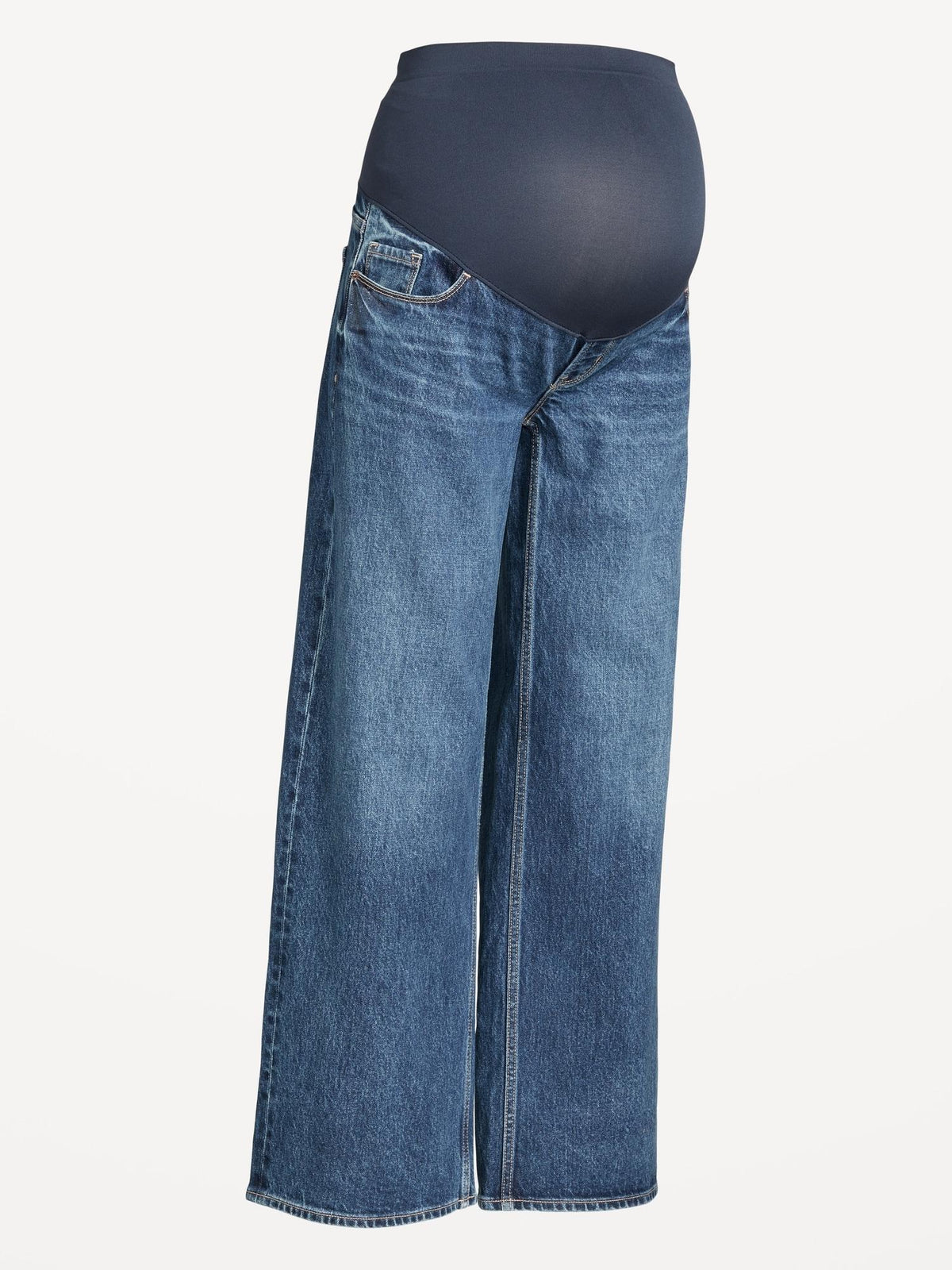 Maternity Extra High-Waisted Full-Panel Wide-Leg Jeans