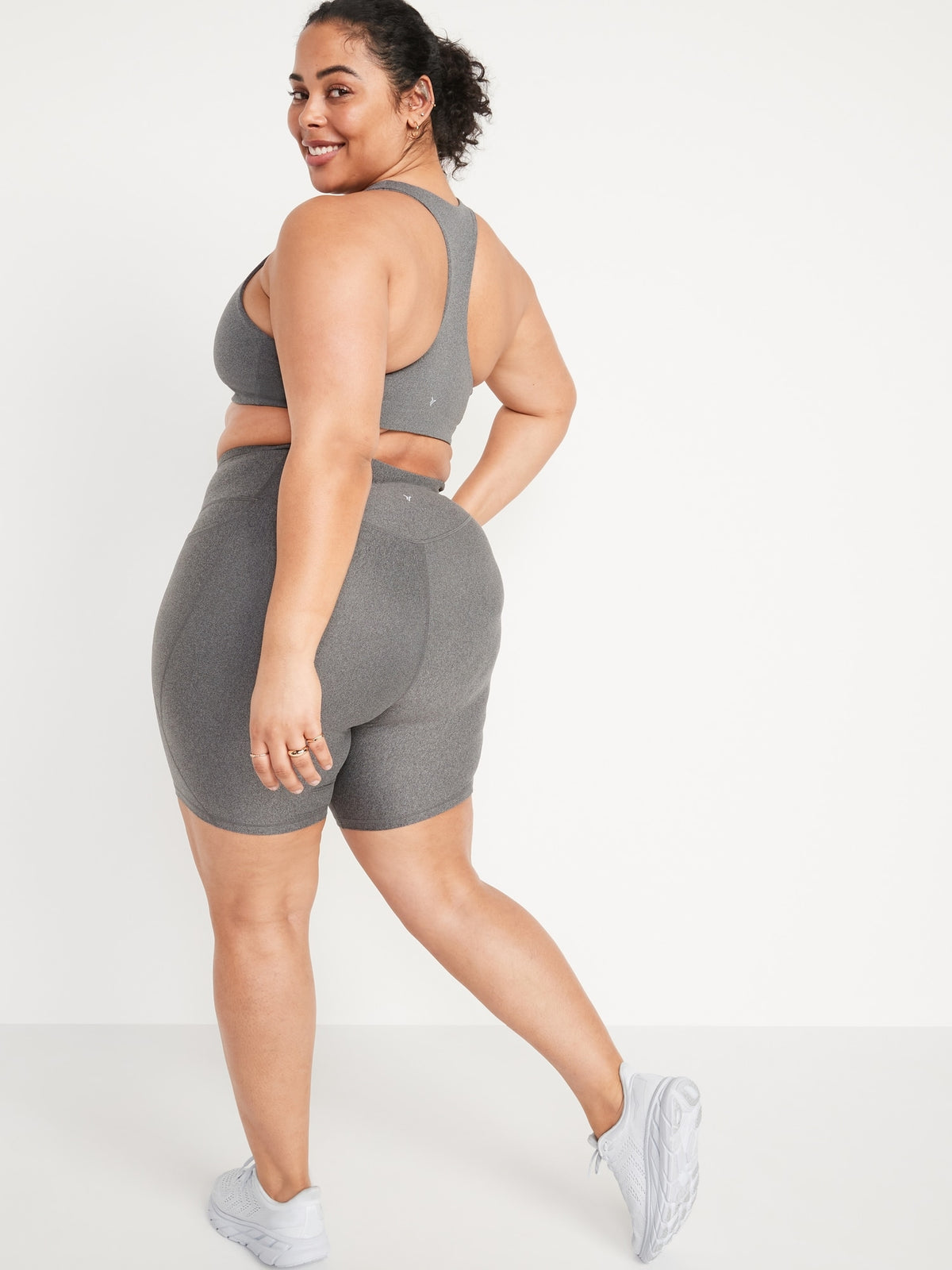 High-Waisted PowerSoft Side-Pocket Biker Shorts for Women --