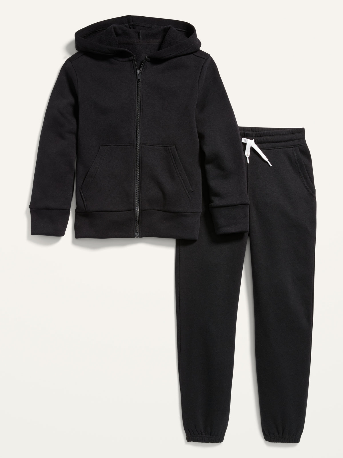 Gender-Neutral Zip Hoodie &amp; Jogger Sweatpants Set for Kids
