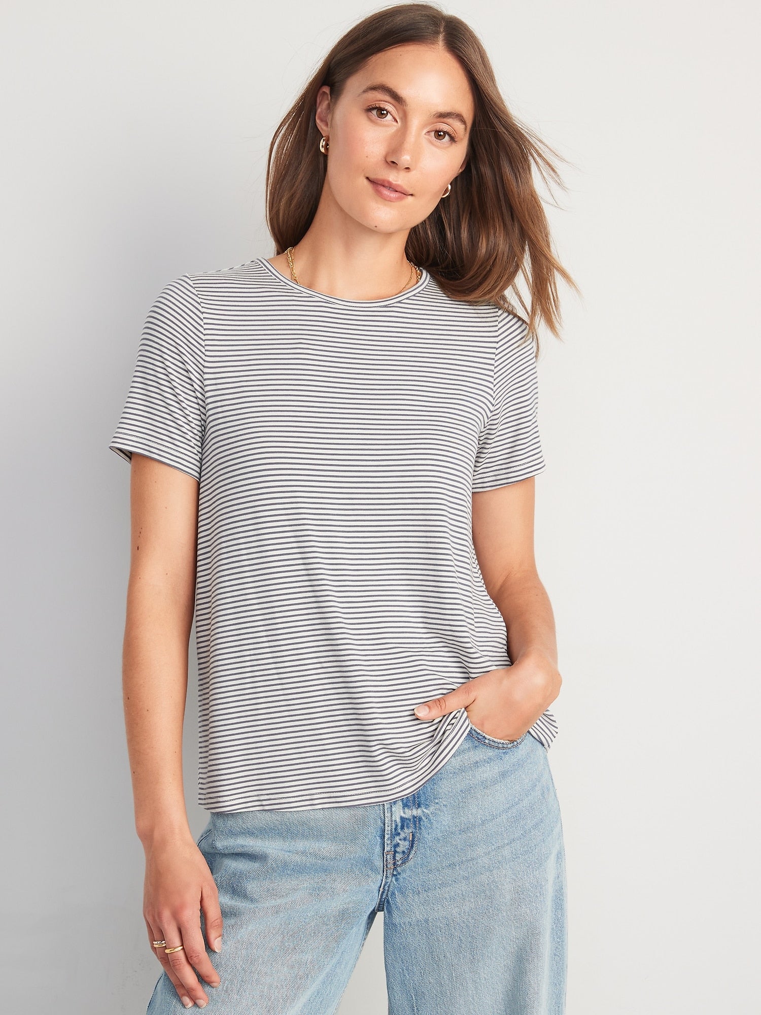 White & Blue Stripe
