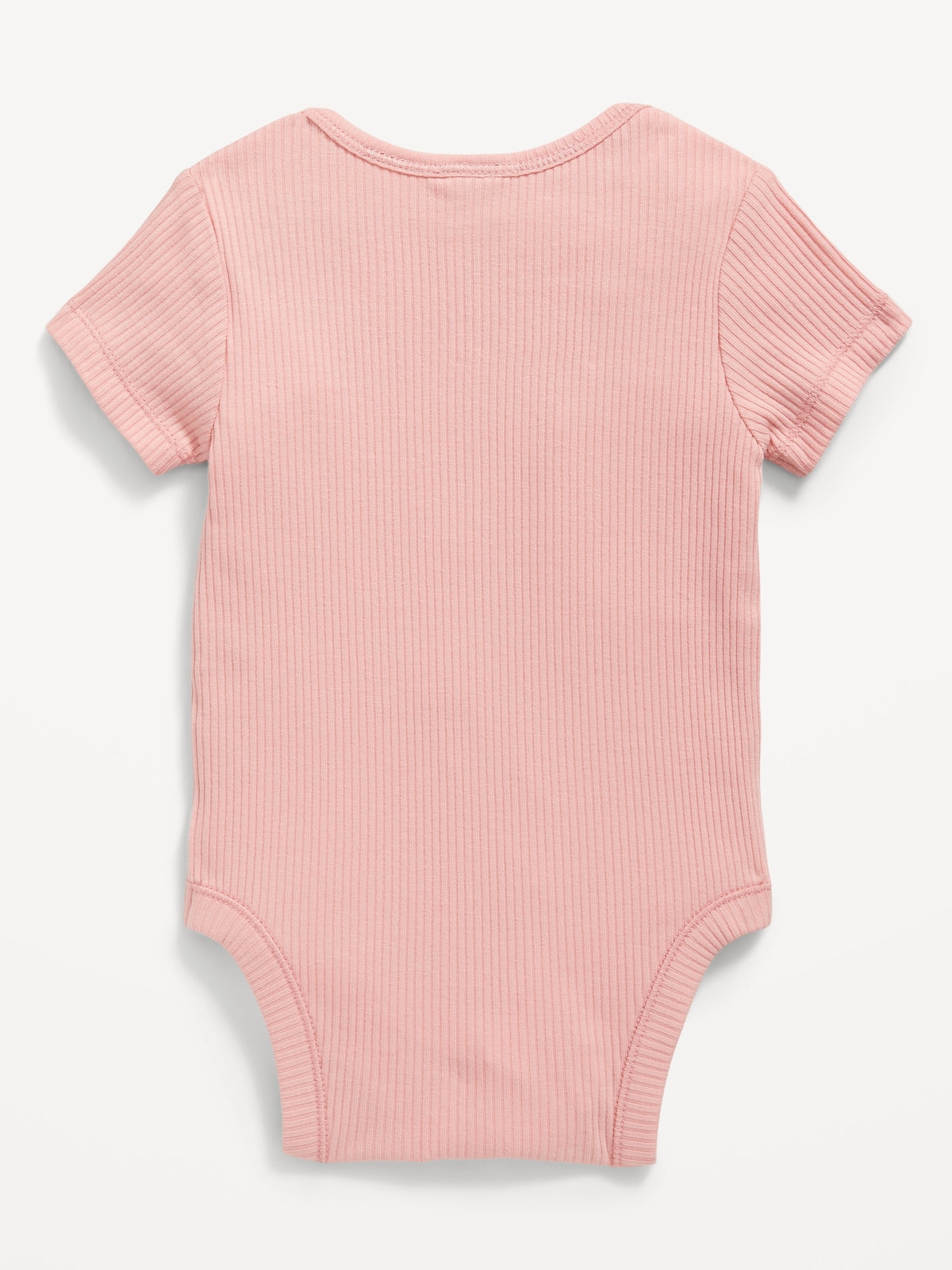 Unisex Short-Sleeve Rib-Knit Bodysuit for Baby