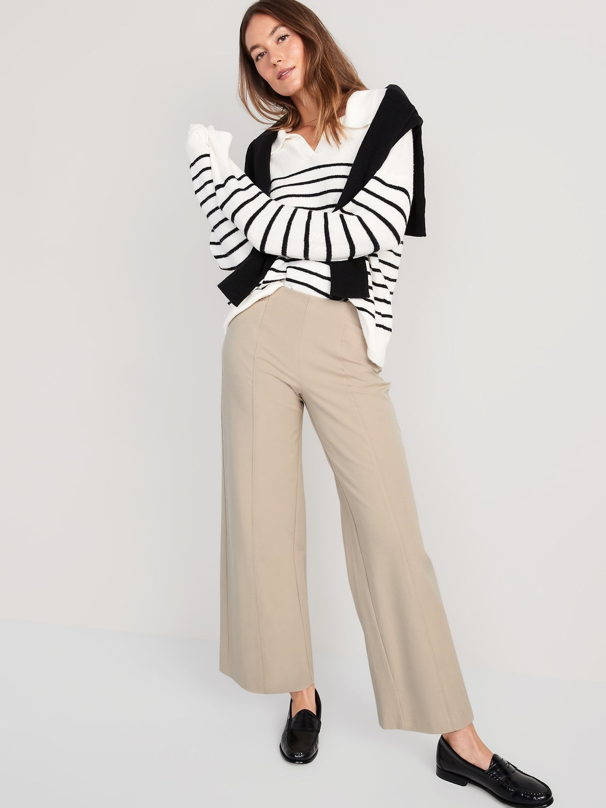 Extra High-Waisted Stevie Straight Ankle Pants
