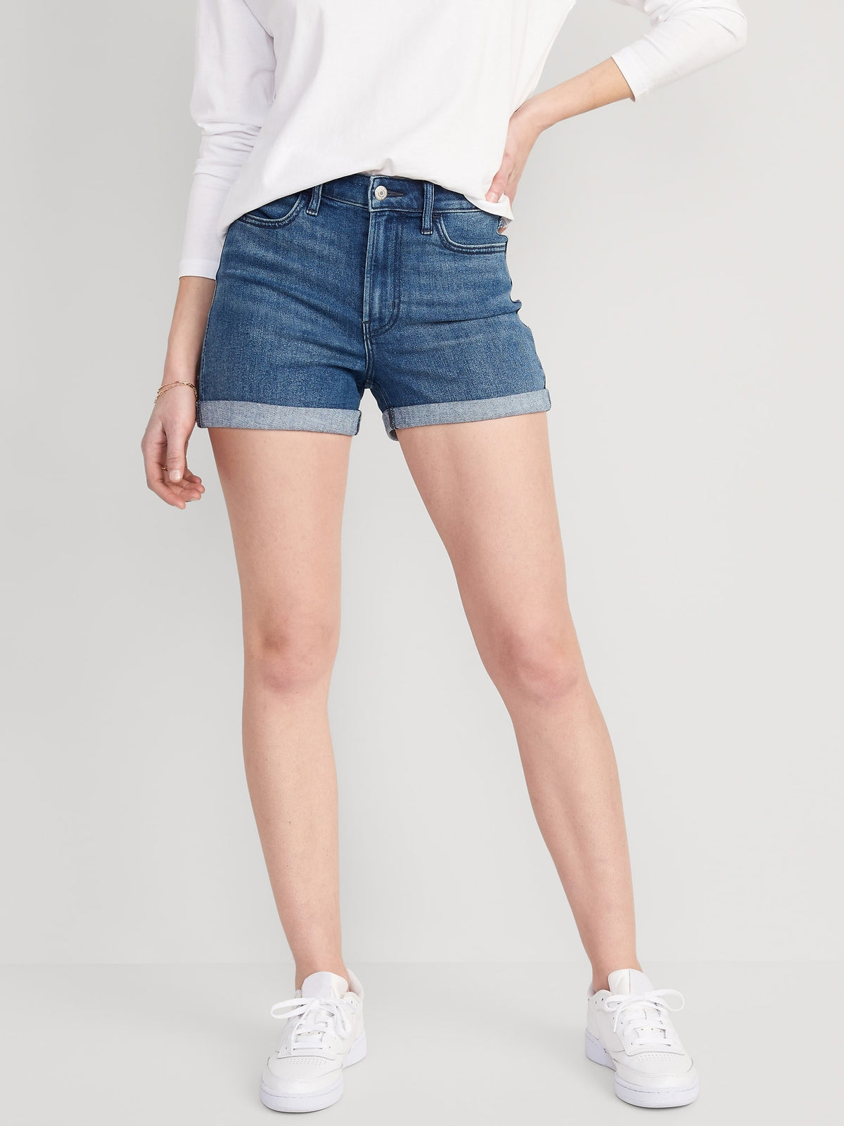 High-Waisted Wow Jean Shorts for Women -- 3-inch inseam - Old Navy