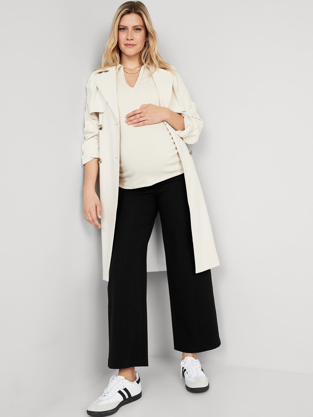 Maternity Full-Panel Pixie Wide Leg Pants - Old Navy Philippines
