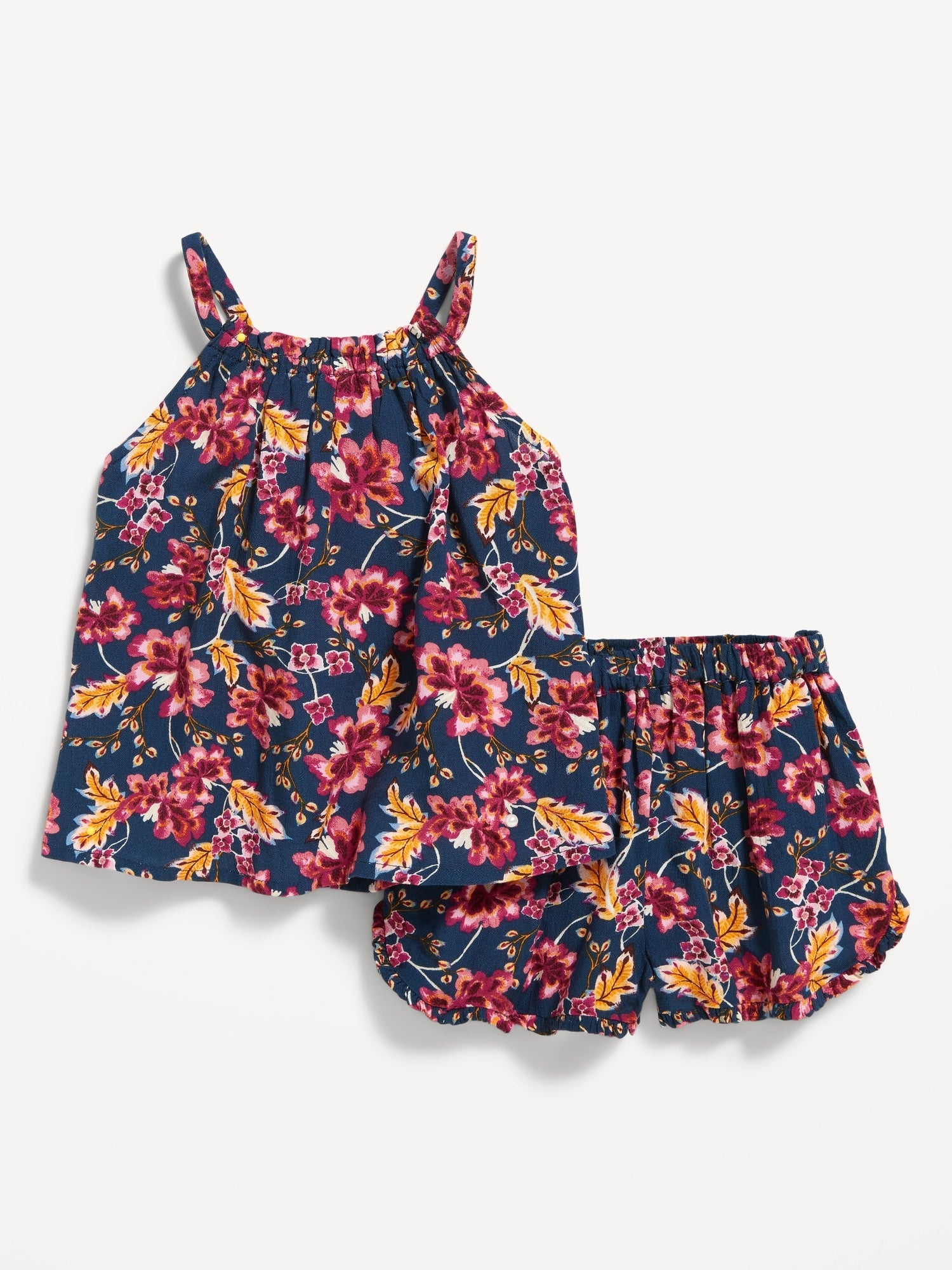 Navy/Pink Floral (Match it Back)