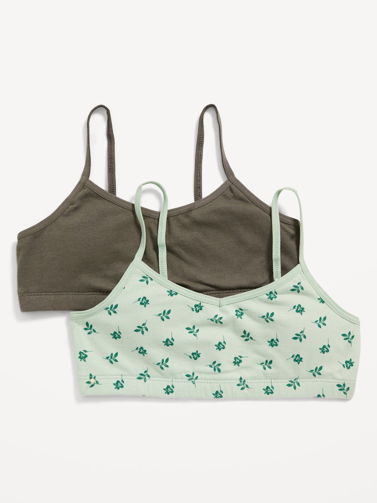 Jersey-Knit Cami Bra 2-Pack for Girls