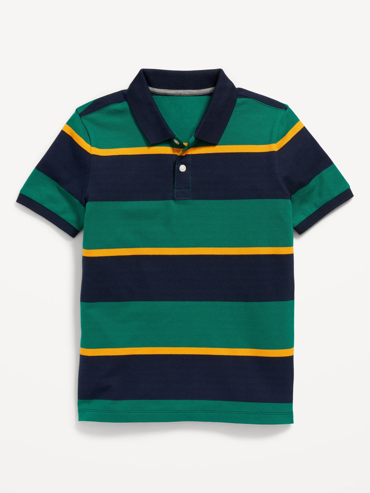 Striped Short-Sleeve Rugby Polo Shirt for Boys