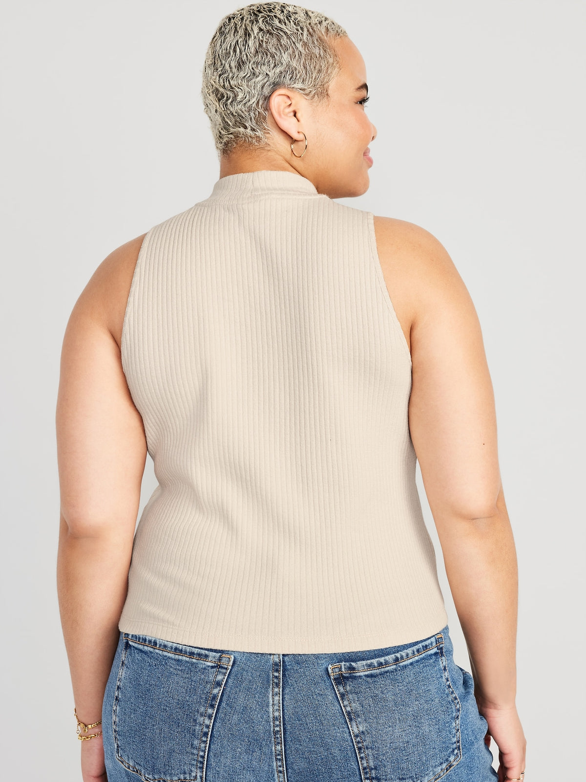 Fitted Sleeveless Mock-Neck Top for Women - Old Navy Philippines
