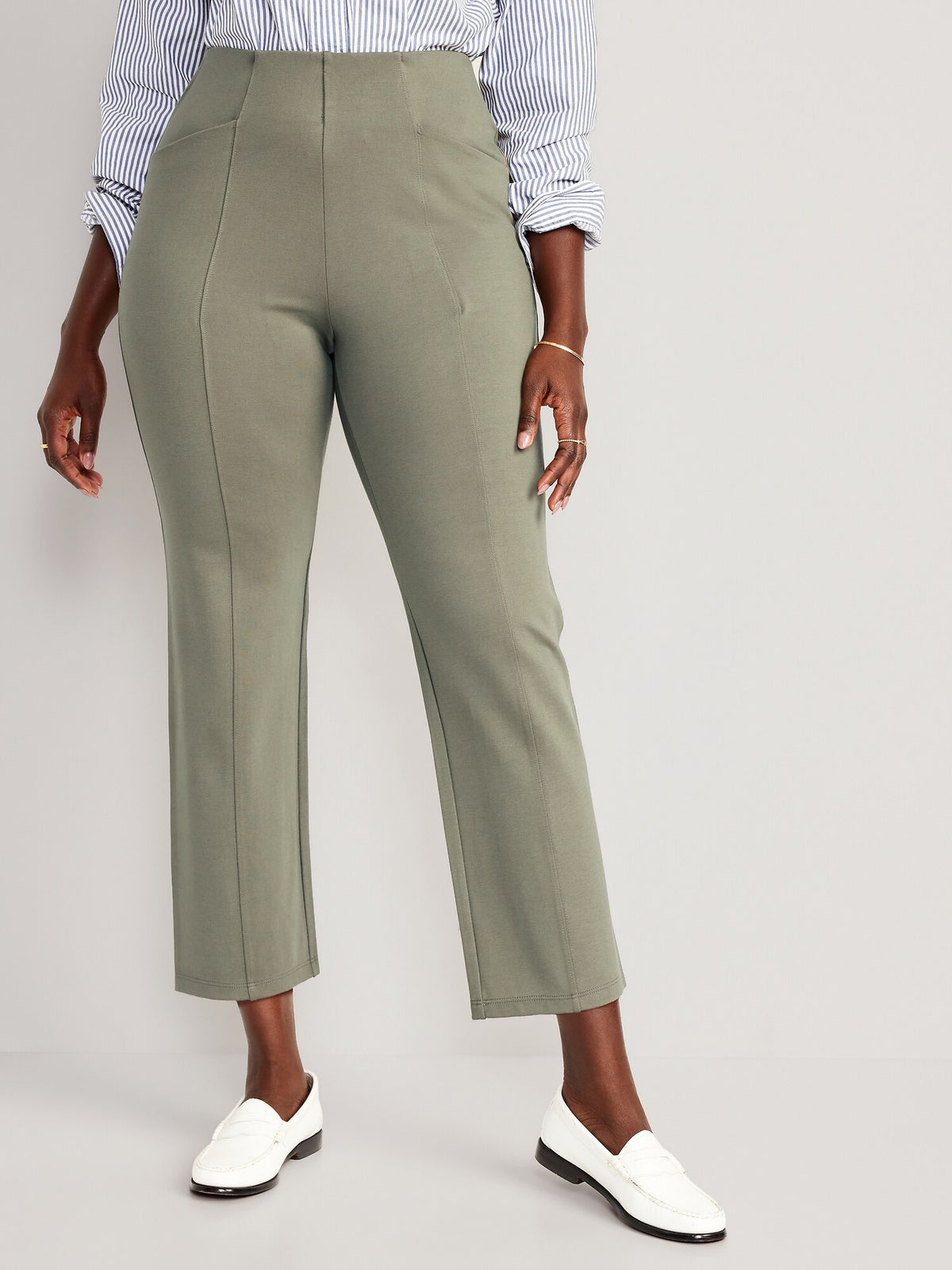 Extra High-Waisted Stevie Straight Taper Ankle Pants for Women