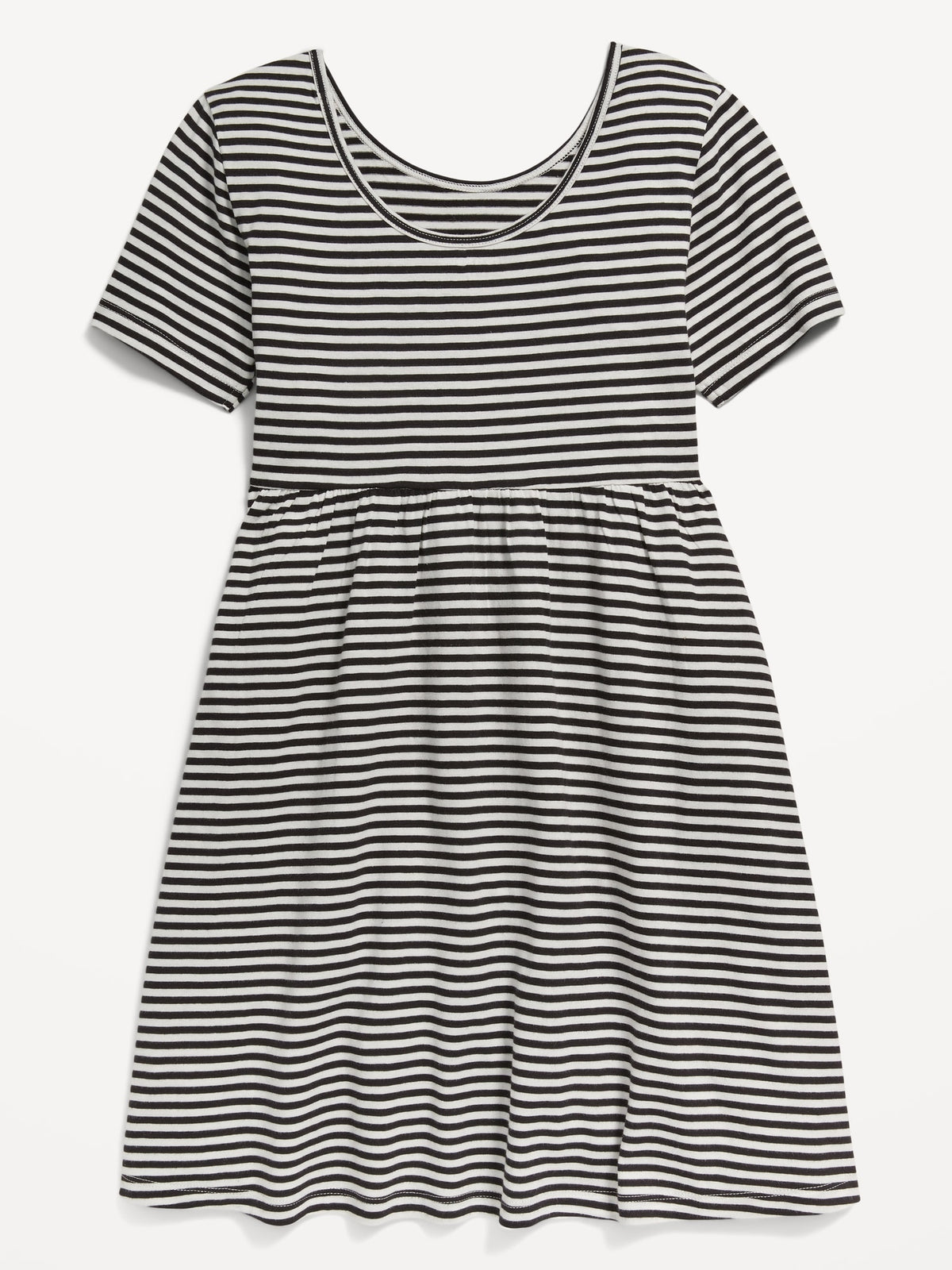 Jersey-Knit Short-Sleeve Printed Dress for Girls