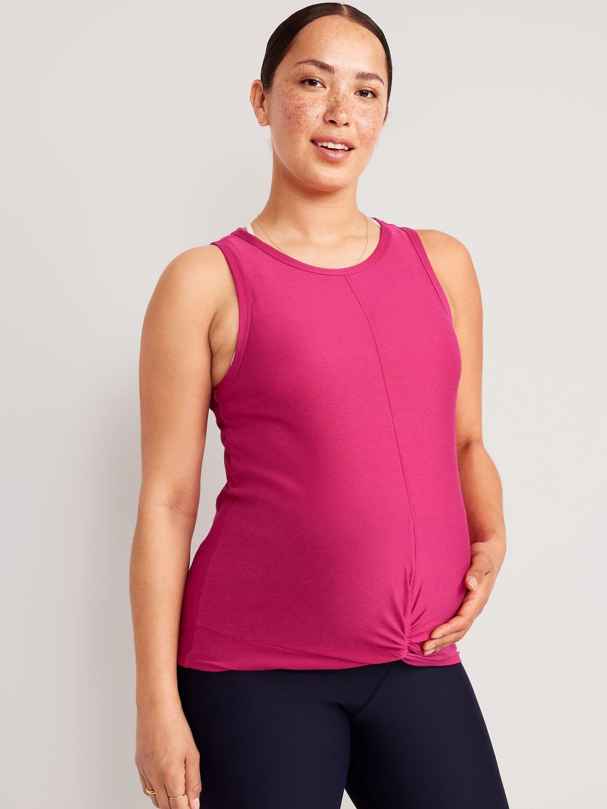 Maternity Sleeveless Cloud 94 Soft Twist-Front Top