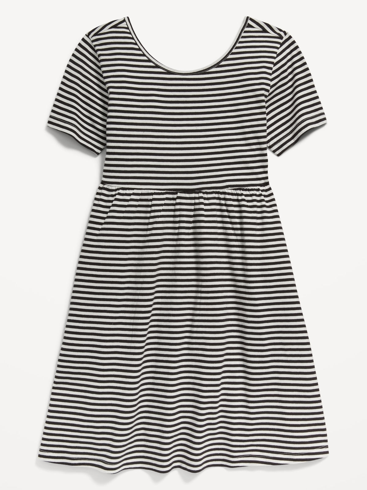 Jersey-Knit Short-Sleeve Printed Dress For Girls