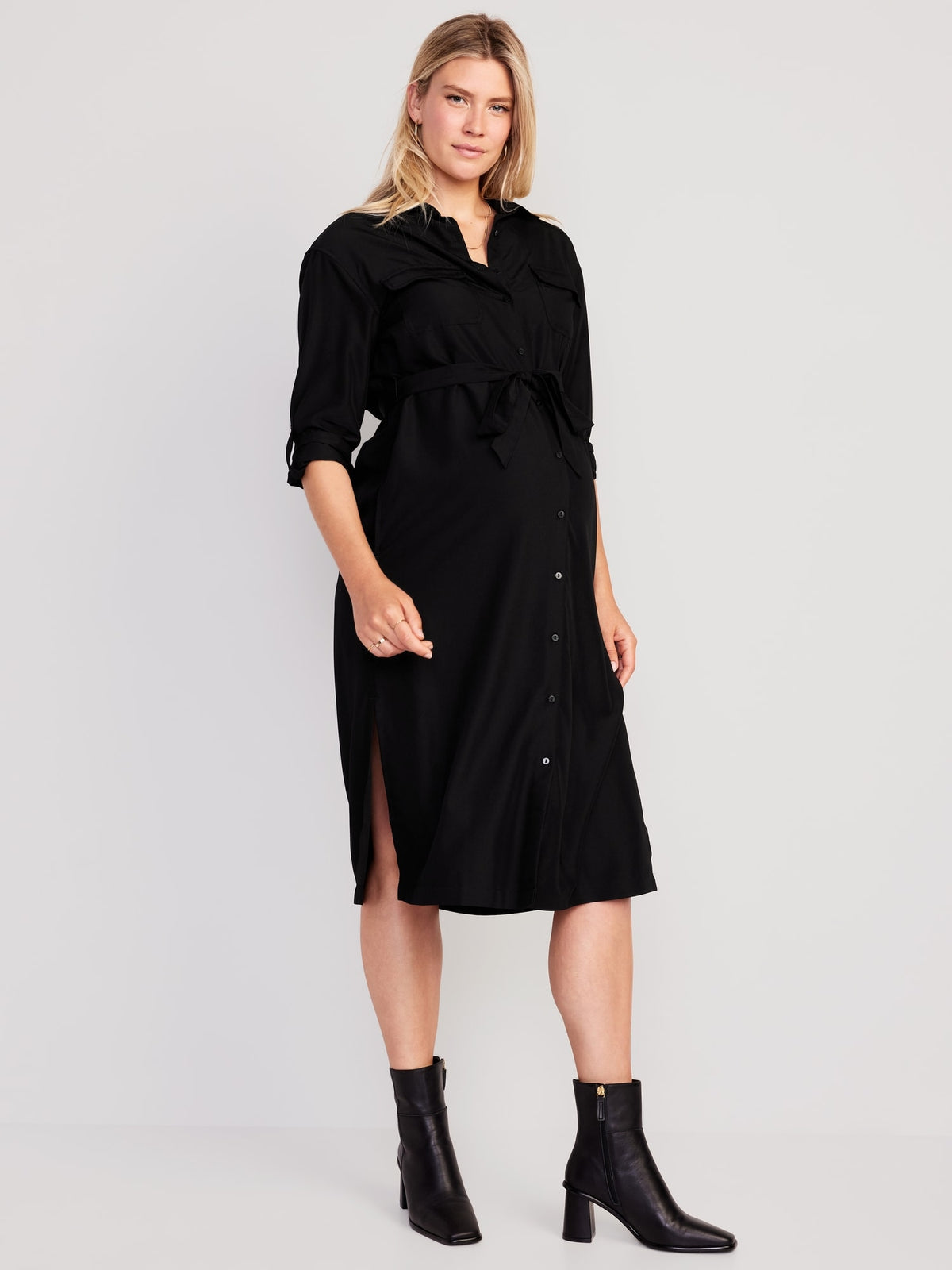 Maternity Long-Sleeve Midi Utility Dress - Old Navy Philippines Maternity Long-Sleeve Midi Utility Dress - Old Navy Philippines