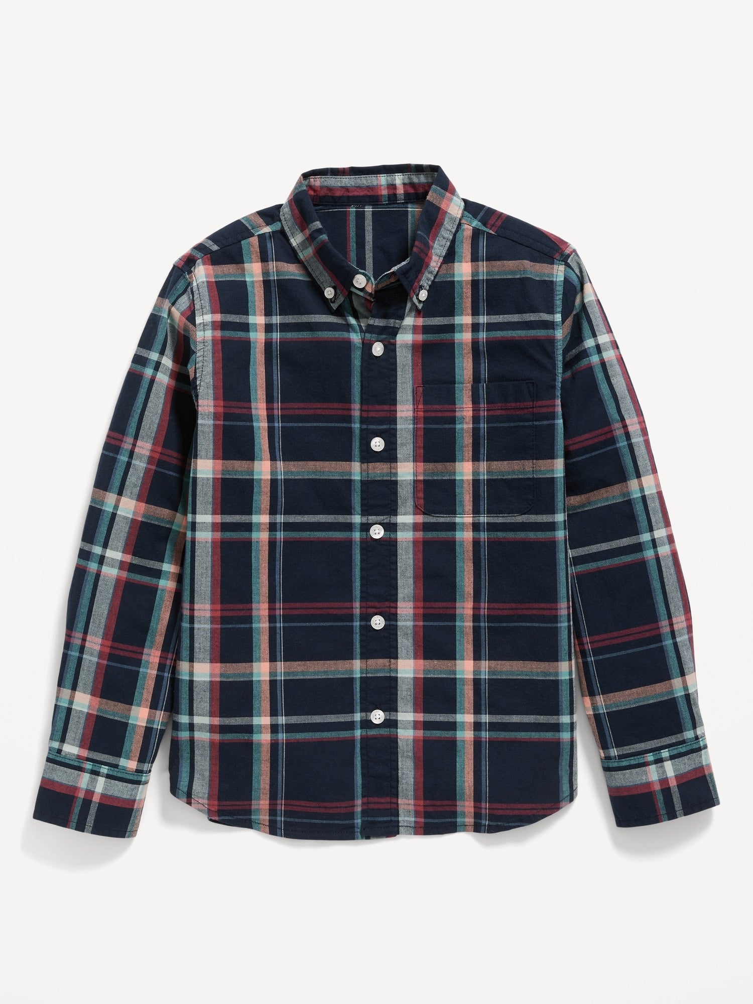 Navy Plaid Square