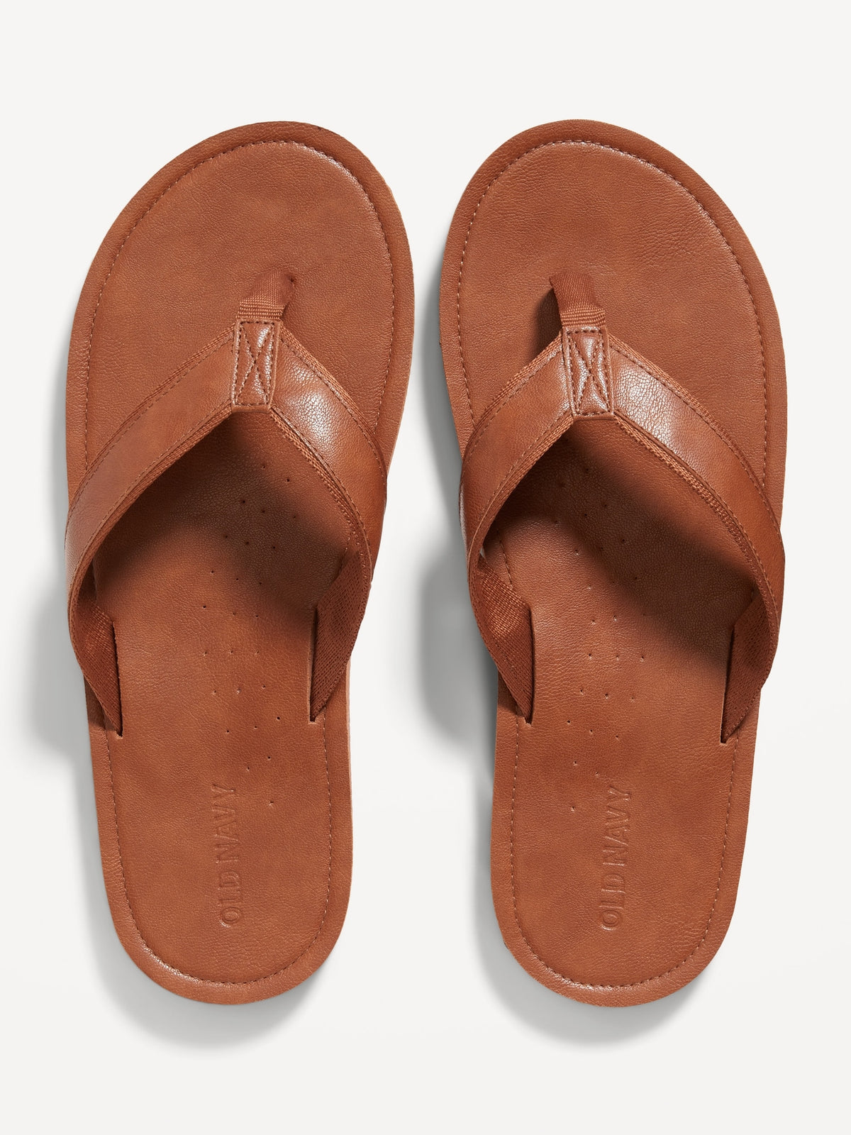 Leather Flip Flops Old Navy Faux Leather Buy Brown Sandals For Men