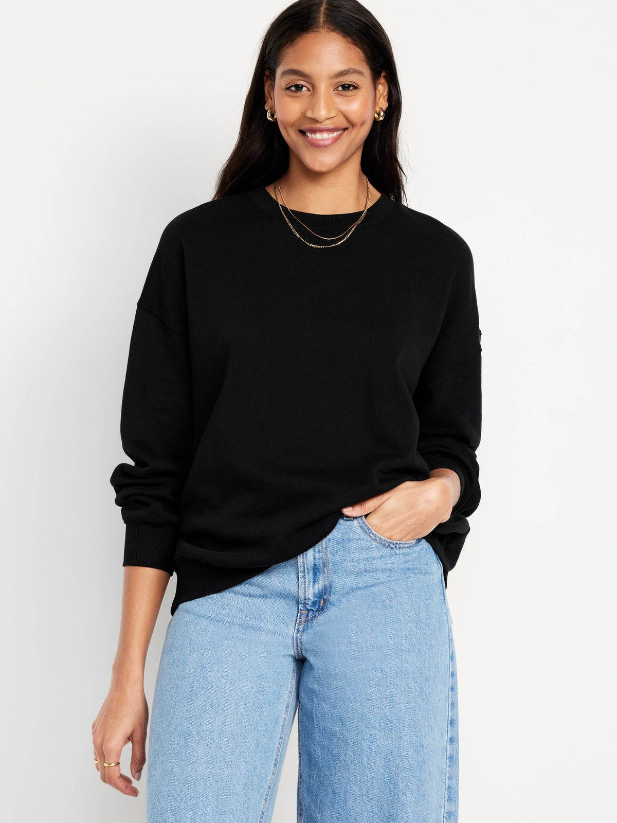 Old navy black sweatshirt on sale