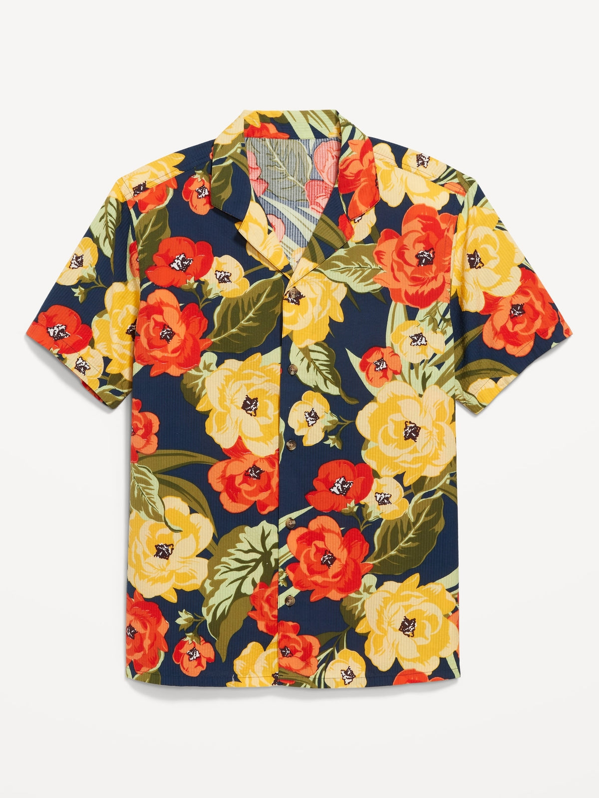 Yellow Floral Seersucker