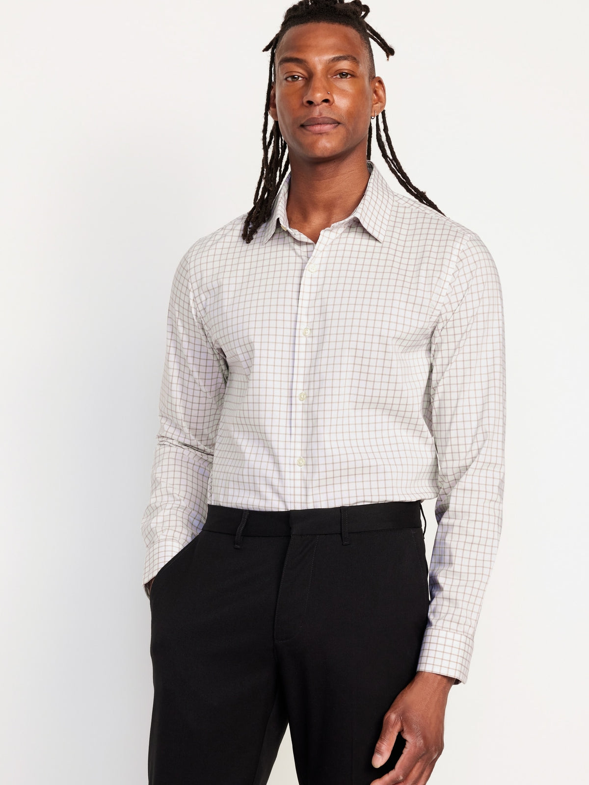 slim fit pro signature performance dress shirt Old Navy Men's Slim Fit Pro Signature Performance Dress Shirt - Black