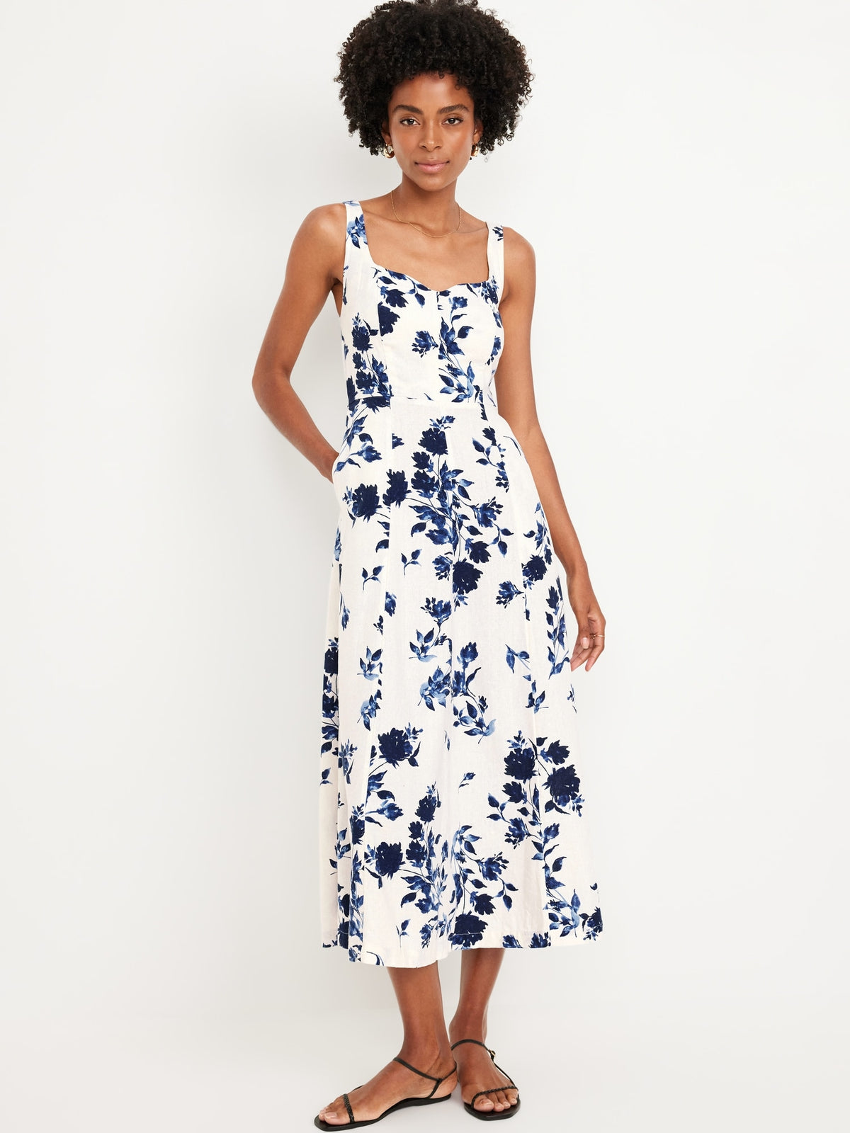 Old navy floral midi dress online