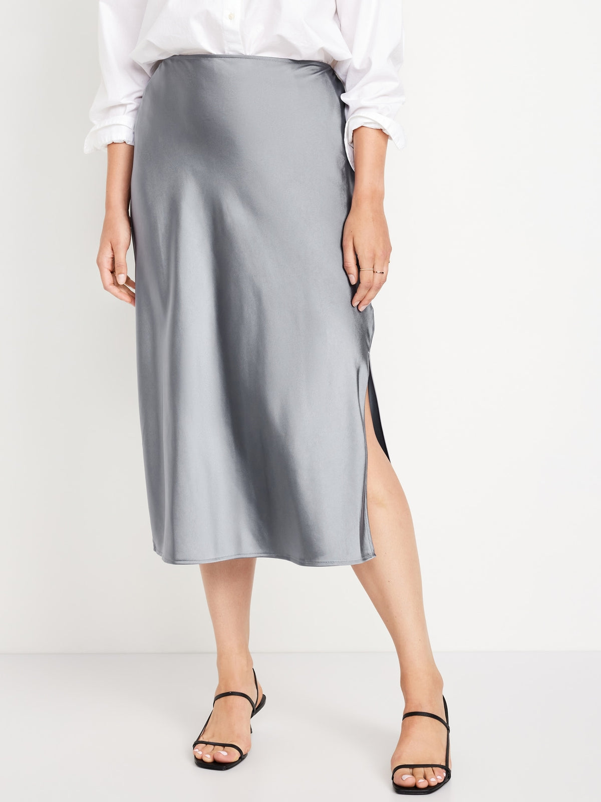 SATIN MIDI SKI:STORM623