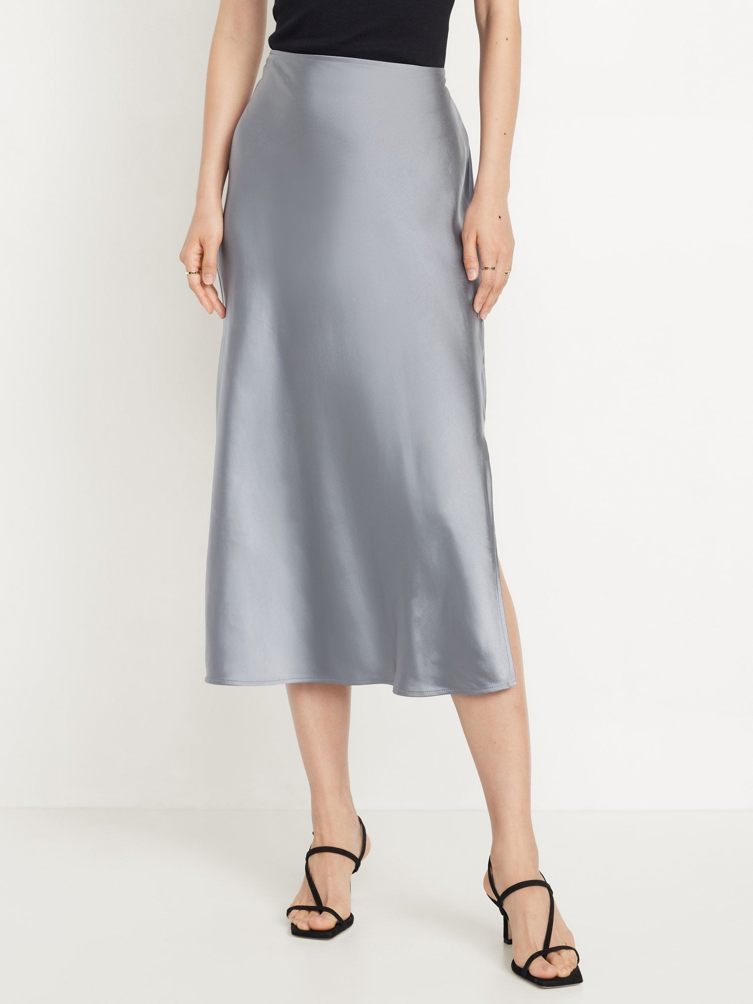 SATIN MIDI SKI:STORM623