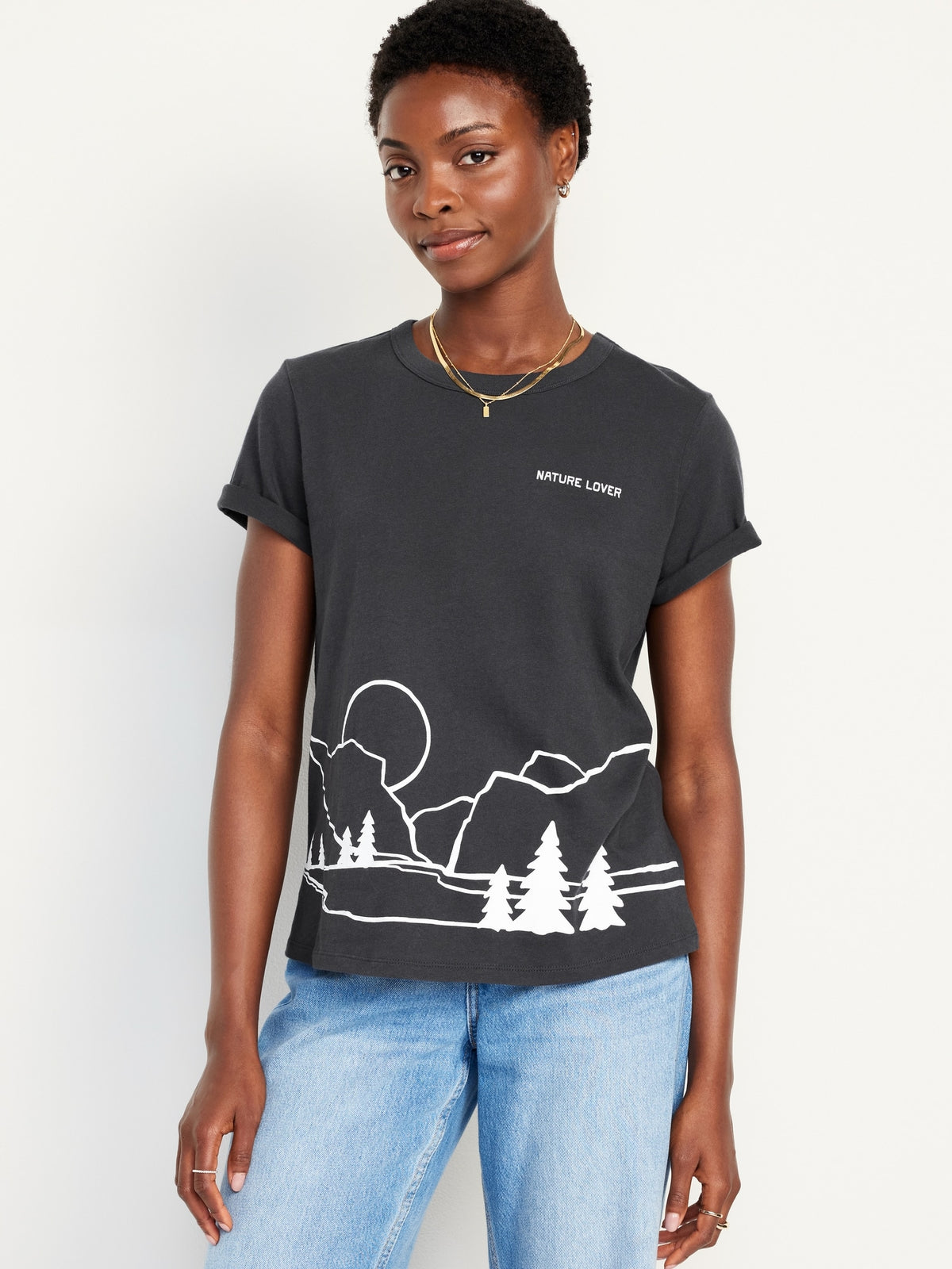 Crew Neck T Old Navy Everywear Tee EveryWear Graphic T-Shirt Old