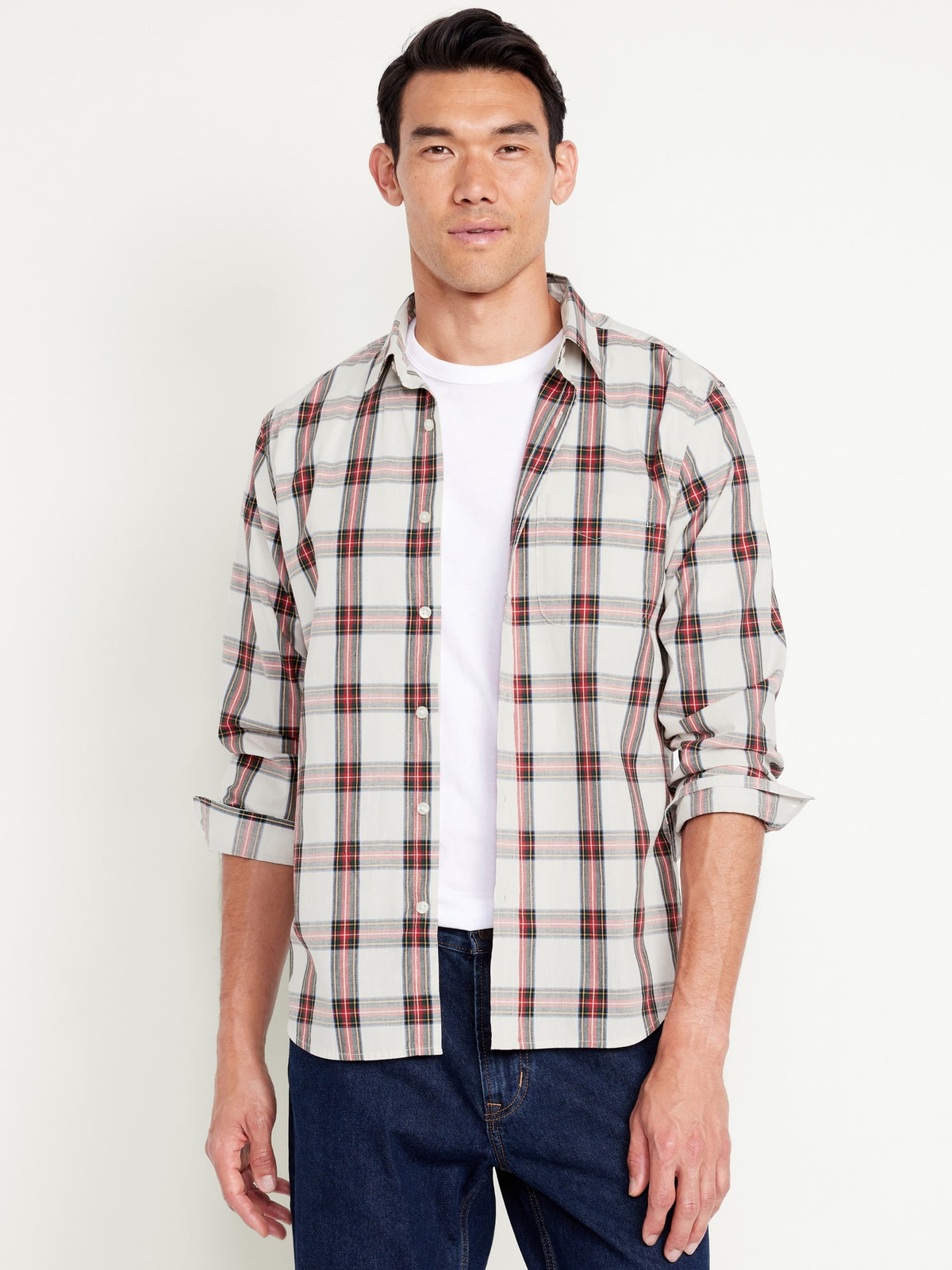 White/Red Plaid