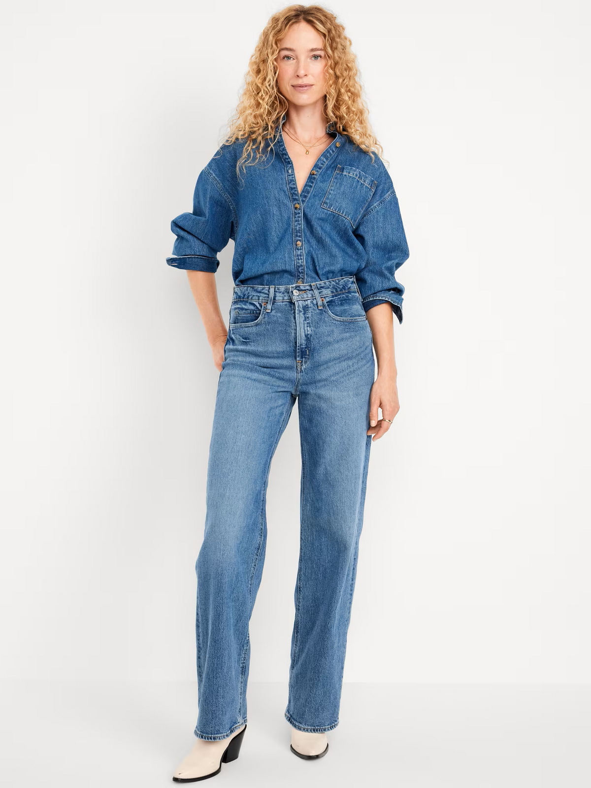 Extra High-Waisted Sky-Hi Wide-Leg Jeans
