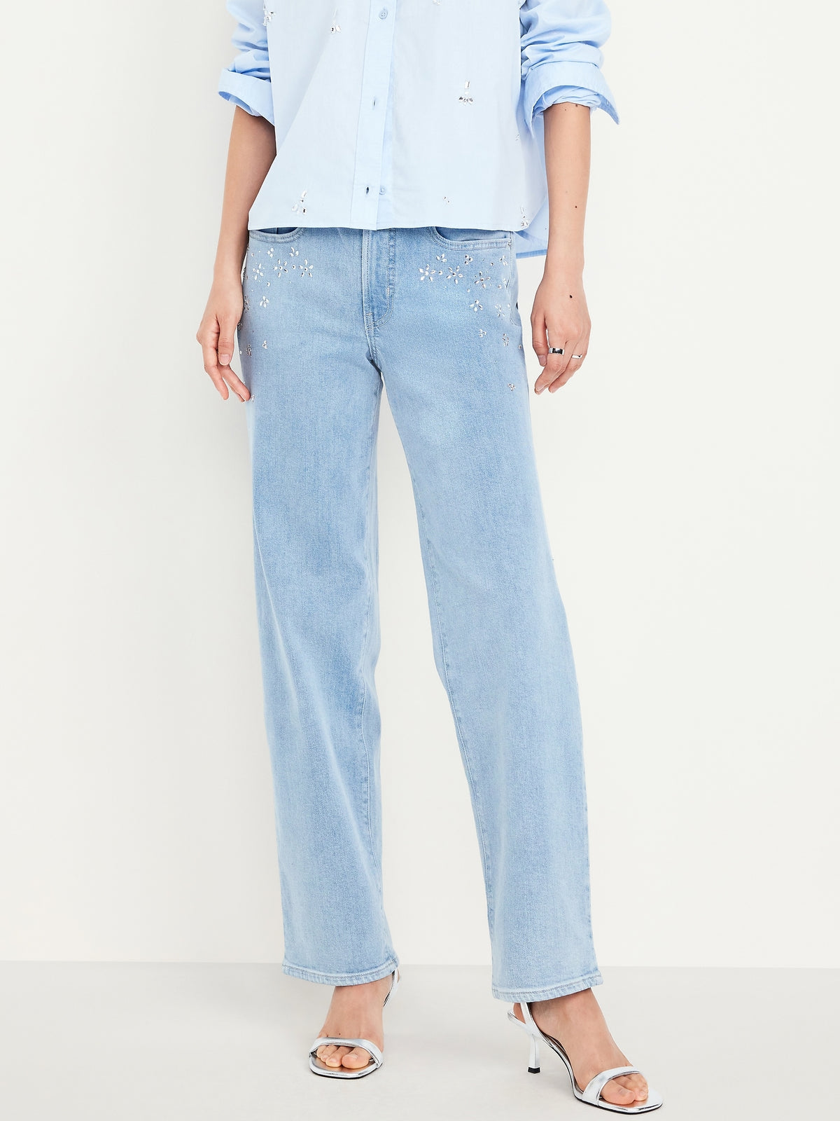 High-Waisted OG Loose Embellished Jeans Old Navy Philippines