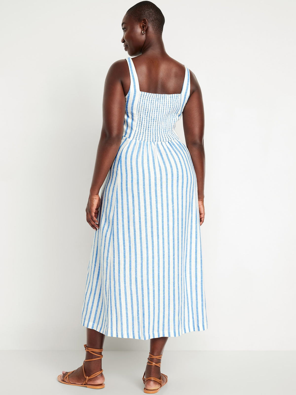 Fit & Flare Linen-Blend Midi Dress - Old Navy Philippines Fit & Flare Linen-Blend Midi Dress - Old Navy Philippines