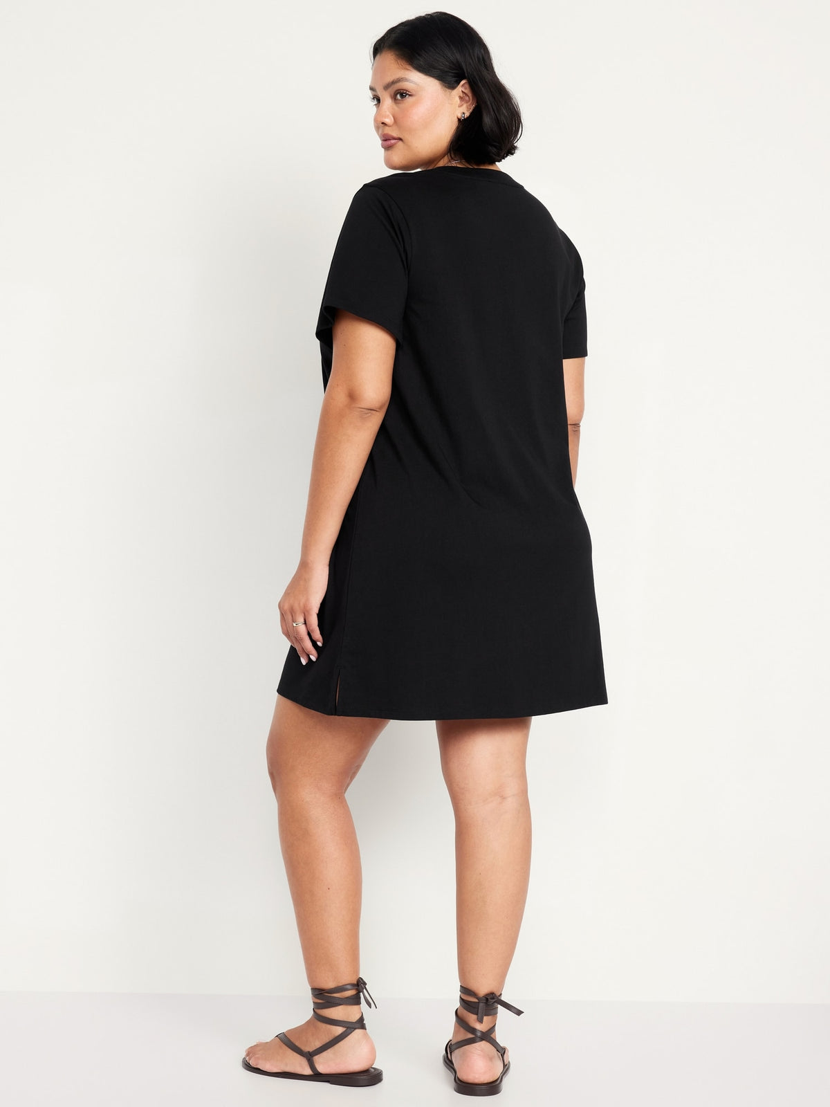 old navy black t shirt dress New Old Navy Cinch Waist T Shirt Dress Black Sz XS NWT