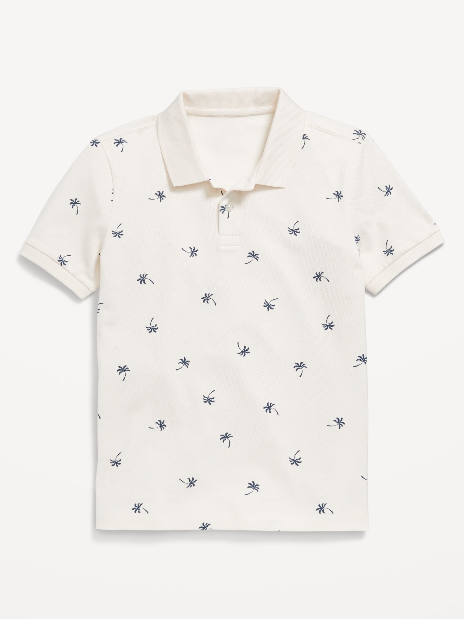 Navy Palm Print