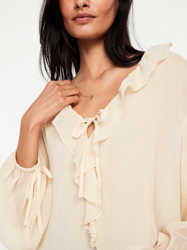Ruffled Chiffon Cropped Blouse - Old Navy Philippines
