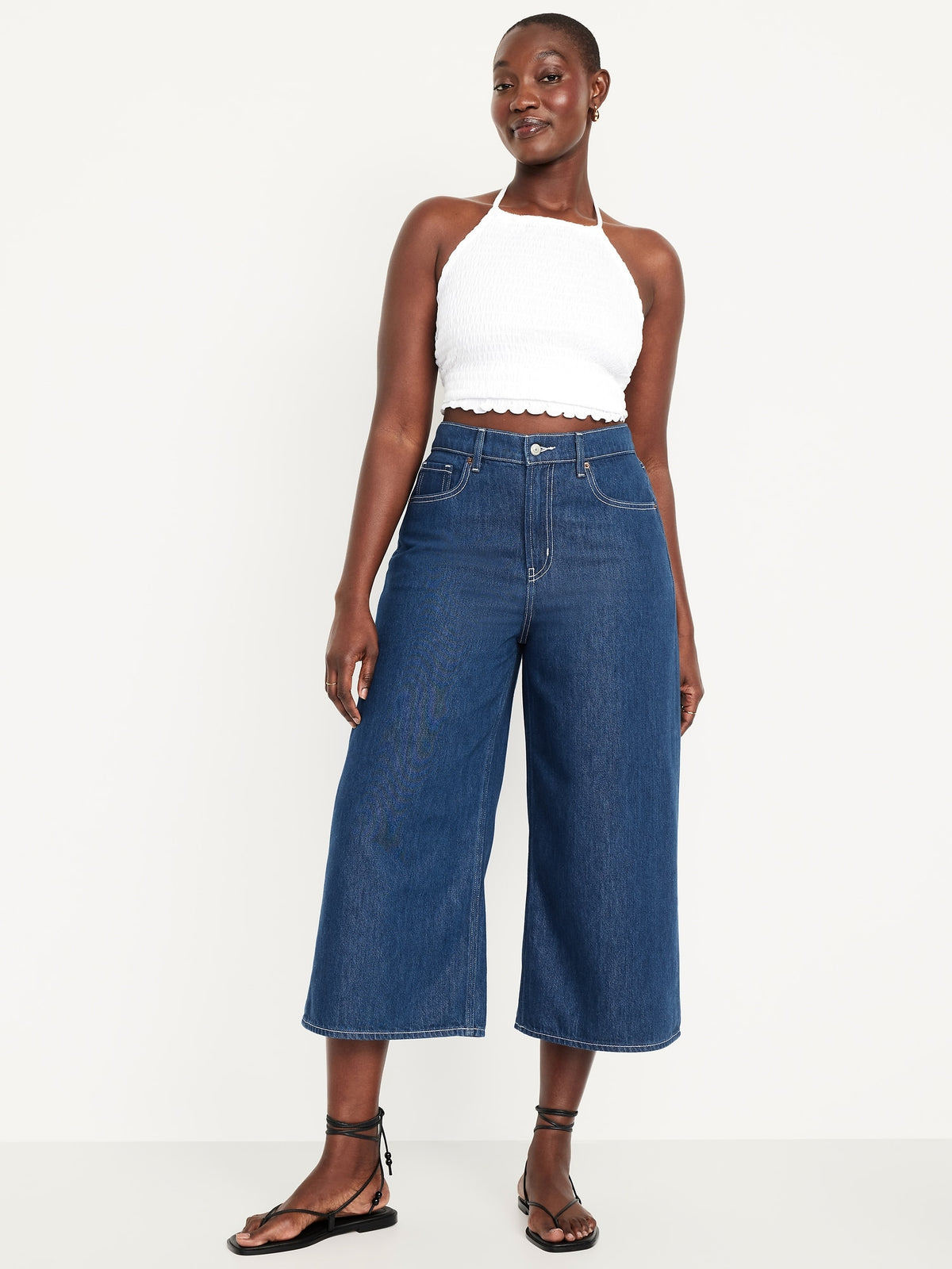 High-Waisted Baggy Wide-Leg Culotte Jeans Old Navy Philippines