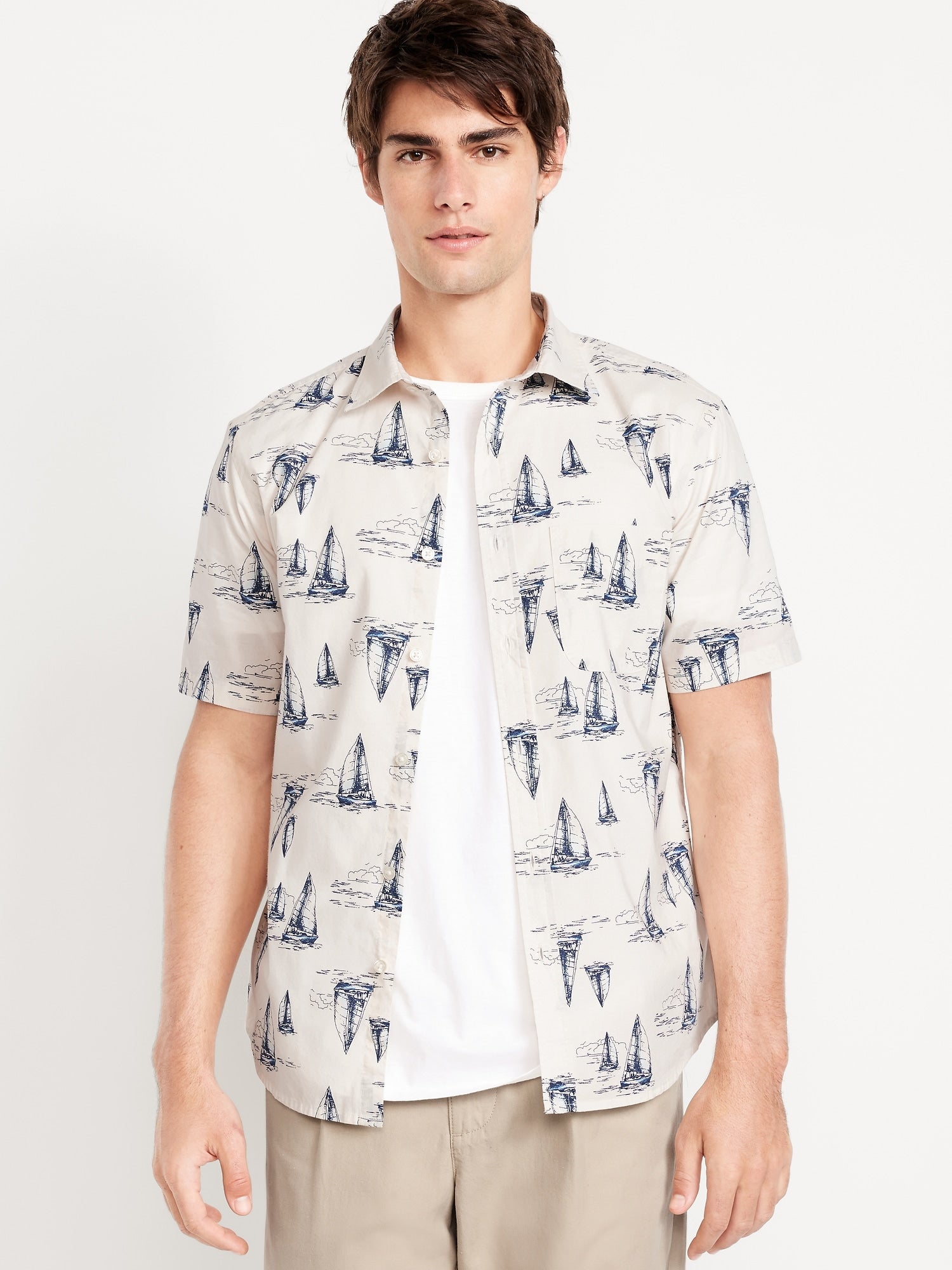 White Sailboat Print