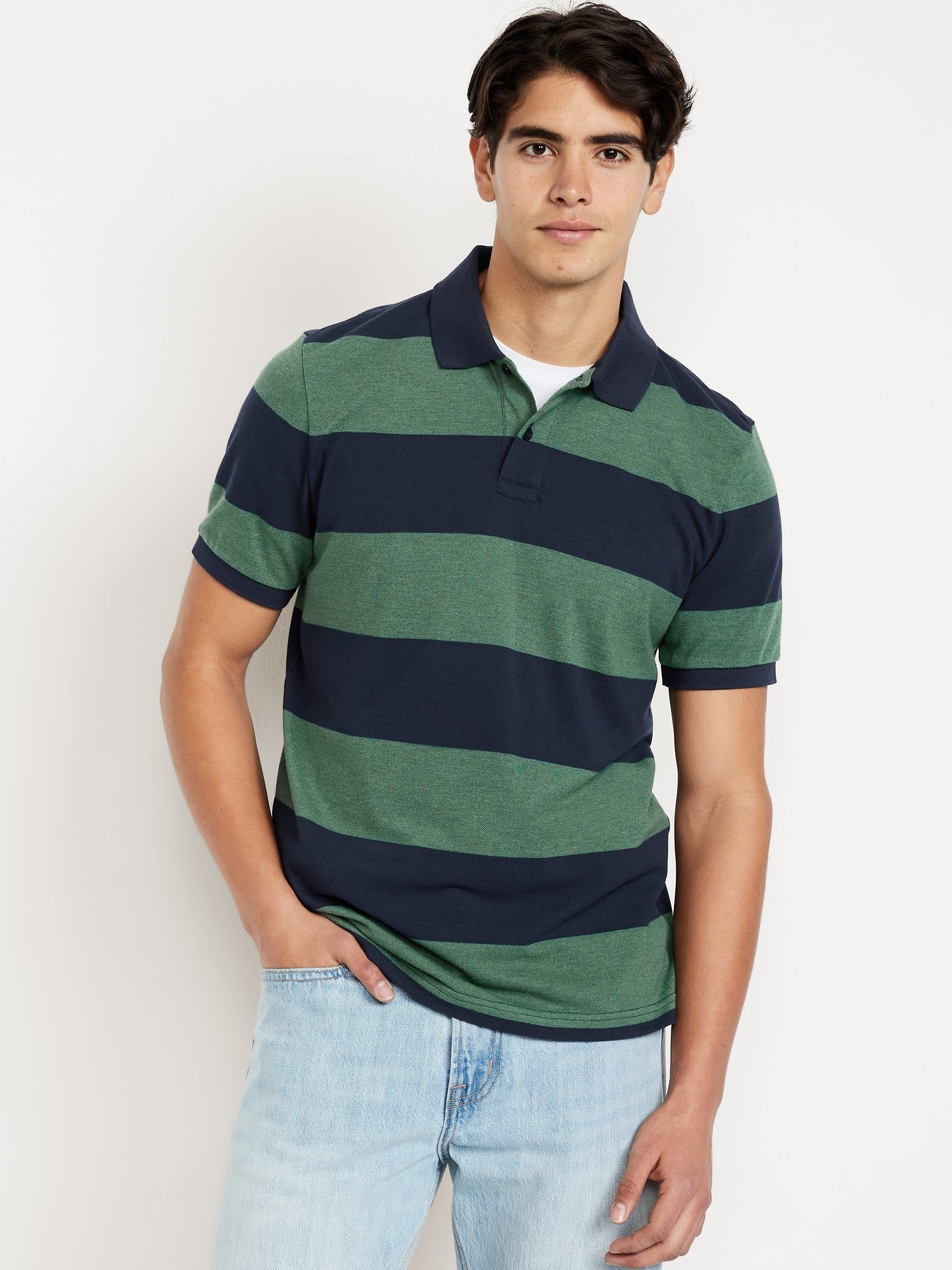 Green/Navy Stripe
