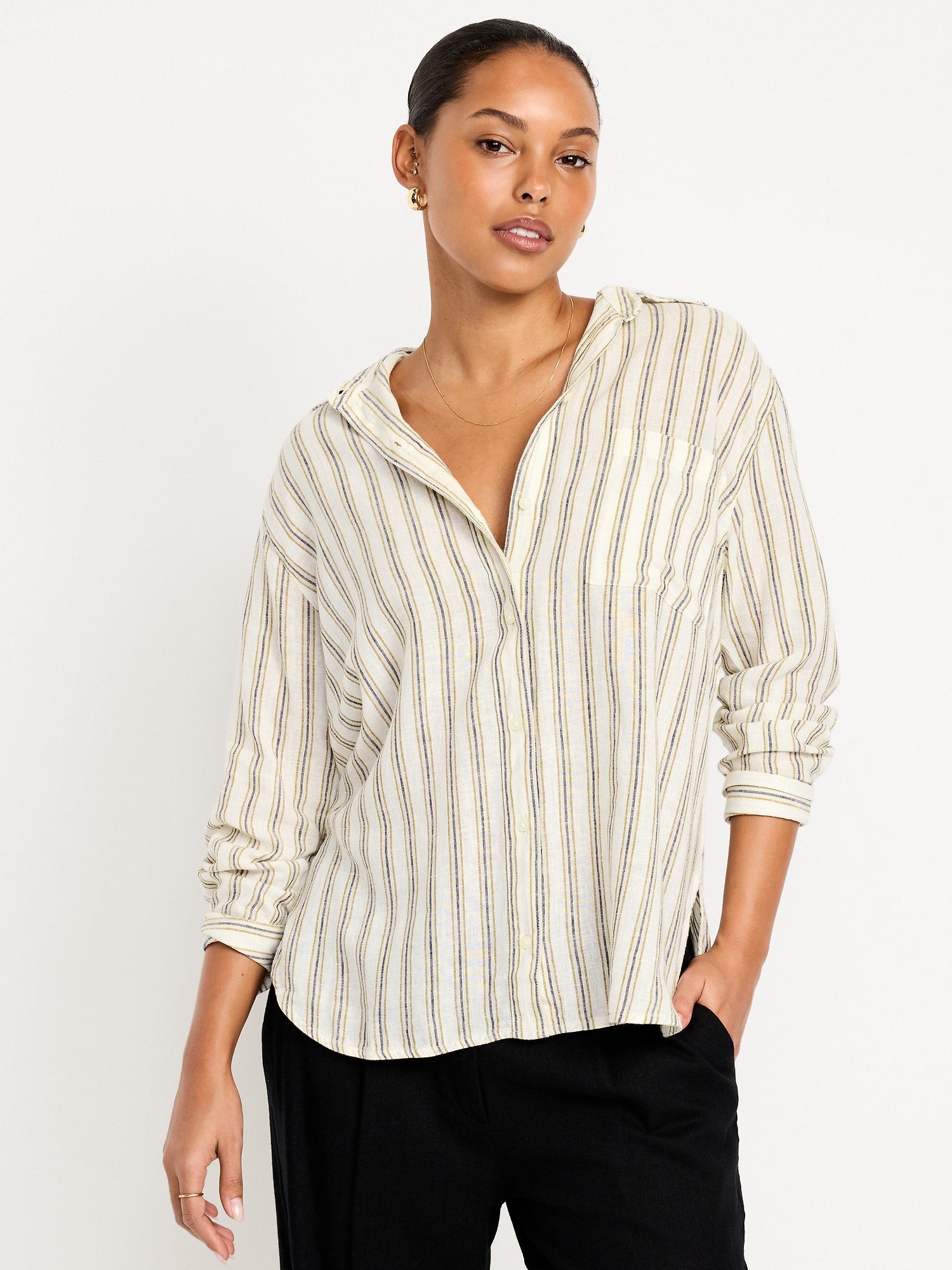 Neutral Stripe Top