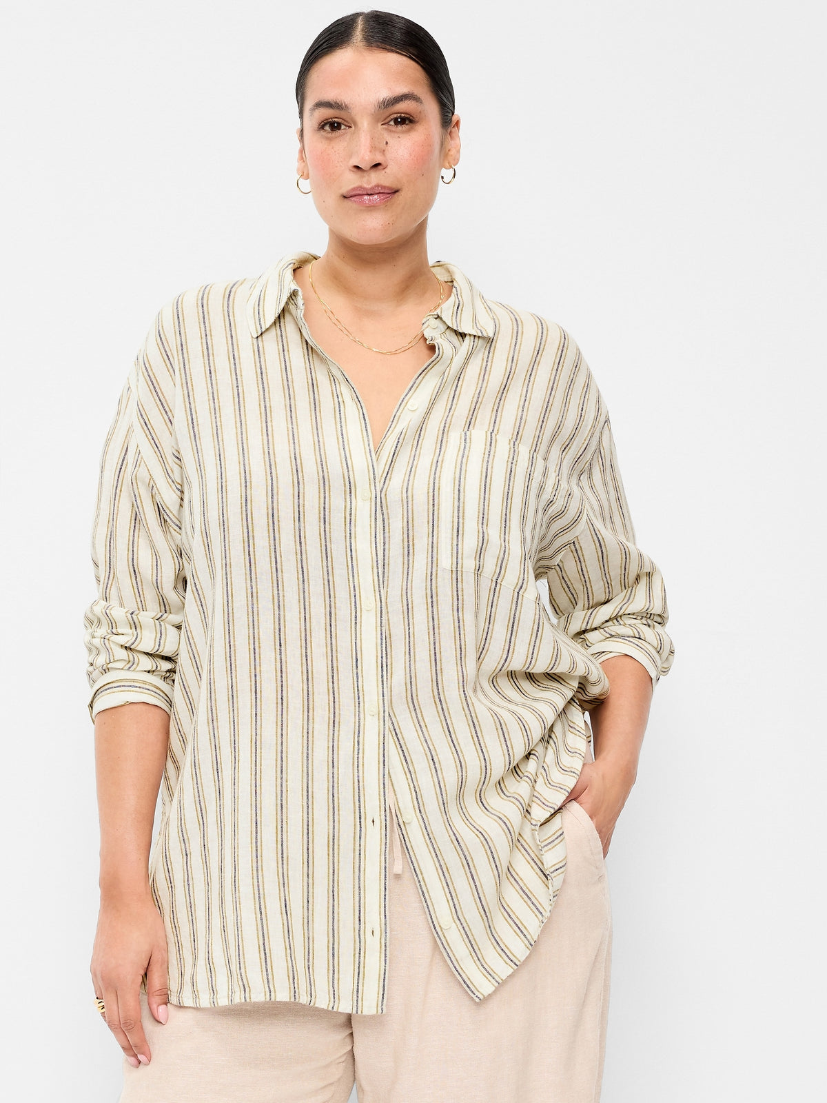 Neutral Stripe Top