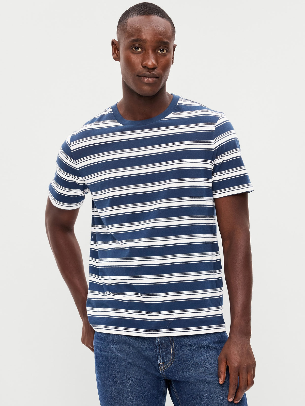 Navy Stripe Top