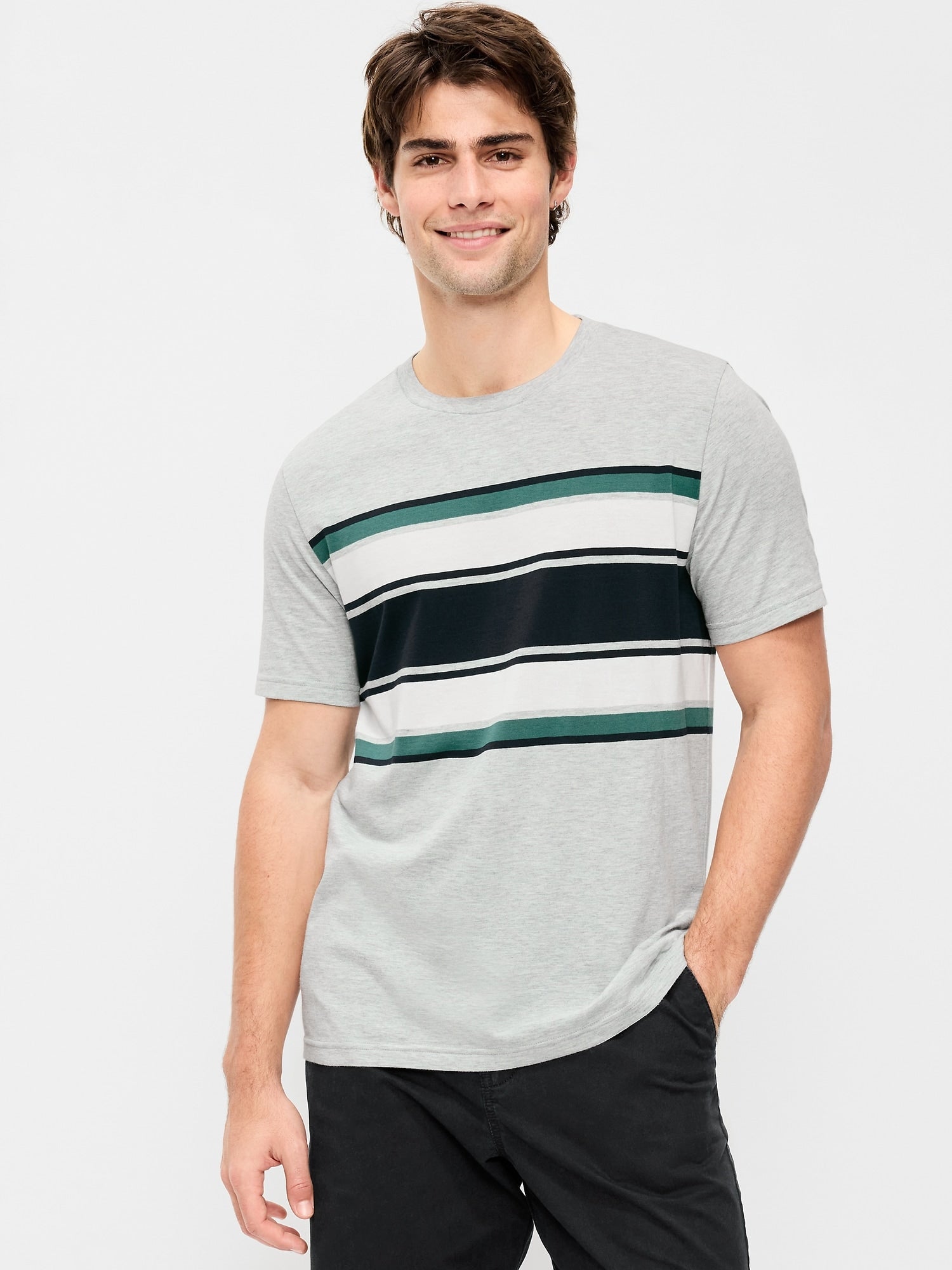 Heather Grey Stripe