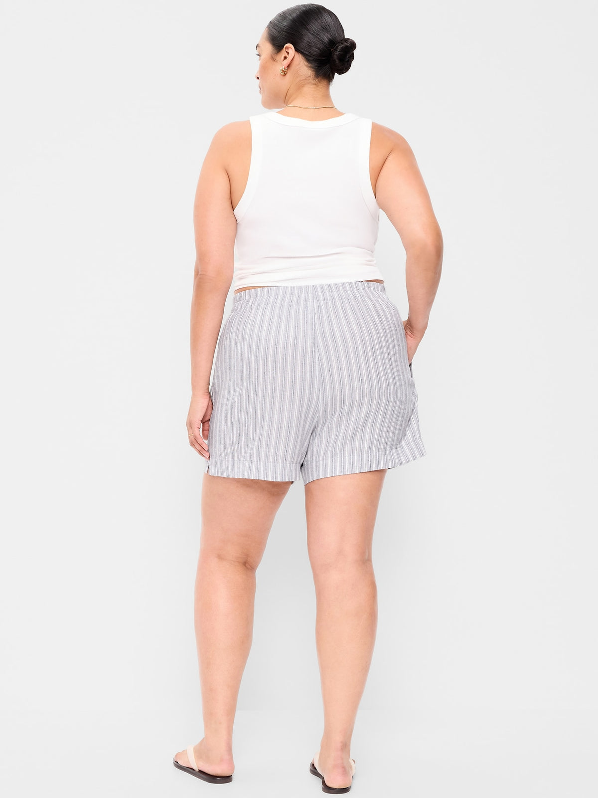 White/Blue Stripe