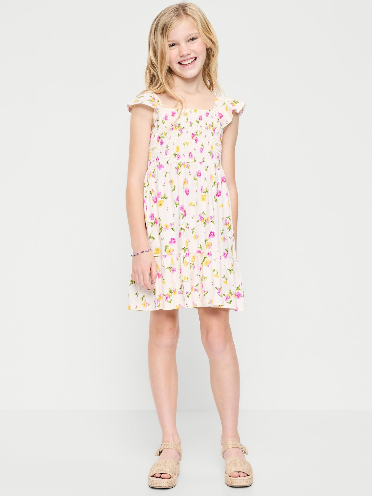 Printed Fit and Flare Smocked Dress for Girls - Old Navy Philippines Printed Fit and Flare Smocked Dress for Girls - Old Navy Philippines